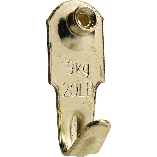 Hillman Elite Brass-Plated Safety All Purpose Hanger 20 lb 3 pk Hillman Elite Brass-Plated Safety All Purpose Hanger 20 lb 3 pk