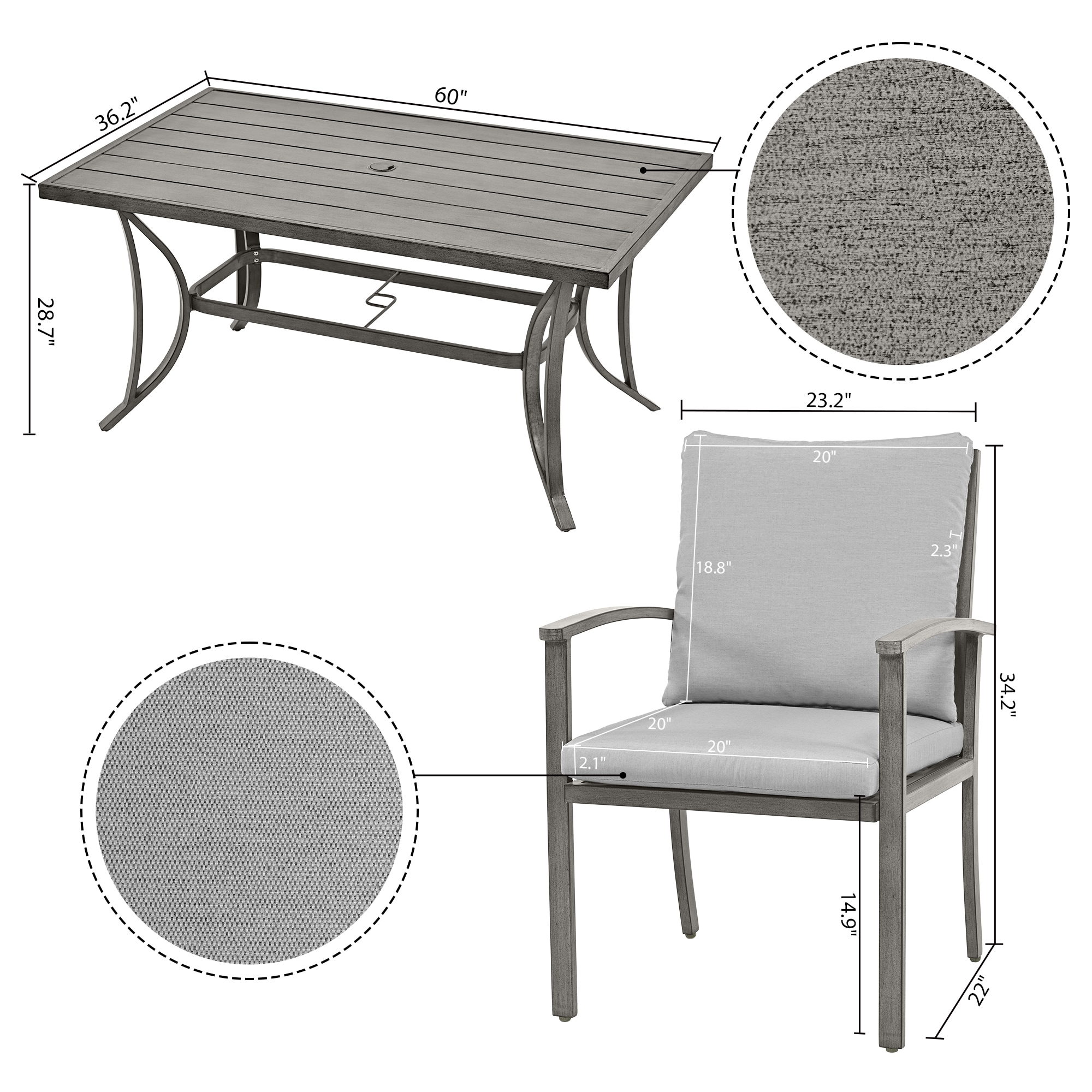 EL-CZ7-GG-C1-WL3 Patio-Dining-Sets - View #2