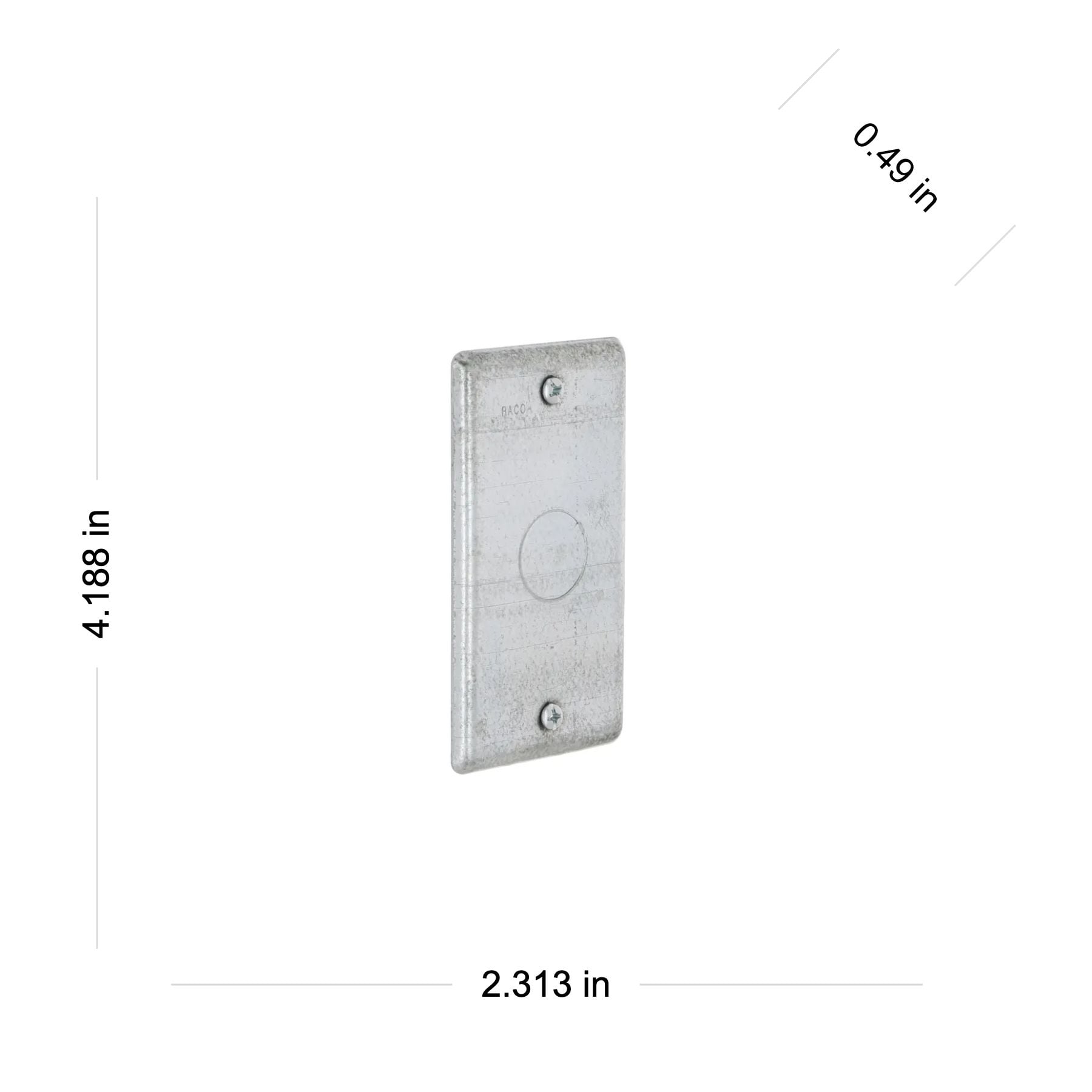 Hubbell RACO 1-Gang Rectangle Silver Metal Electrical Box