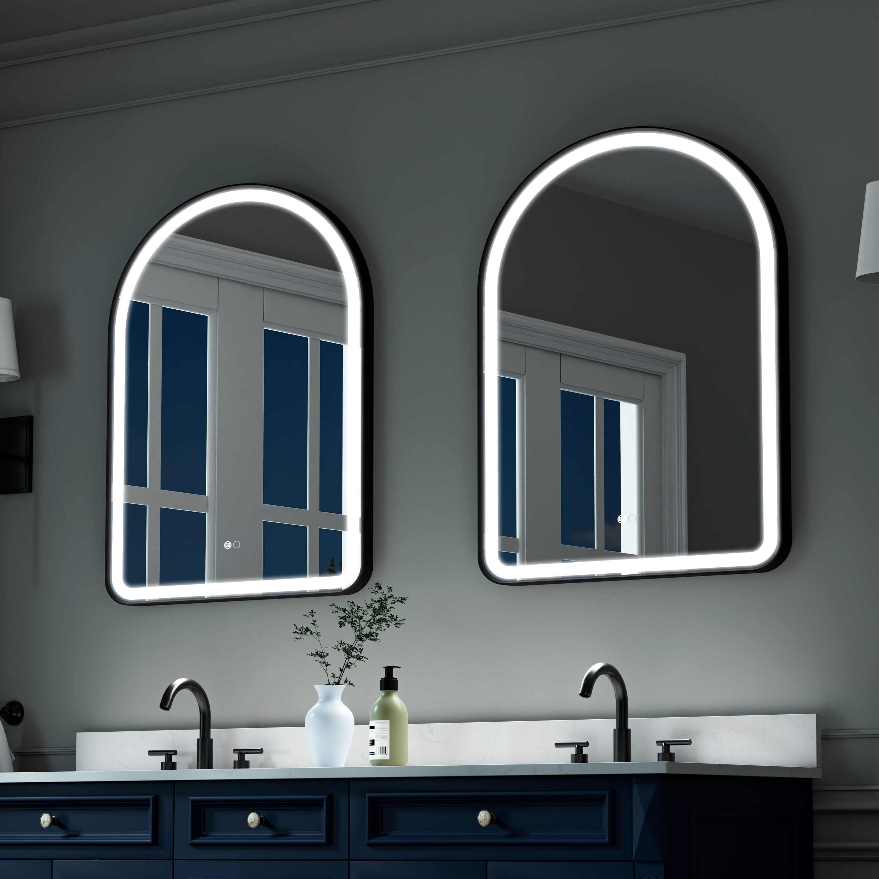 WELLFOR EX-2836C Framed-Bath-Mirrors - View #8
