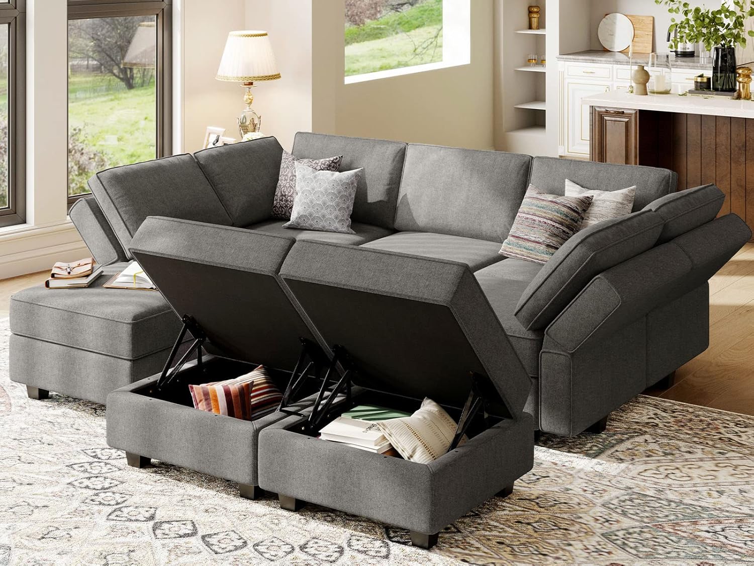 Belffin BF196-2-7B2C-GRAY futons - View #3