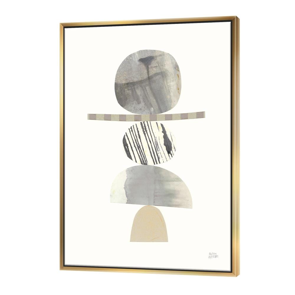 Designart FL30750-30-40-GD Gold Wood Floater Frame 40-in H x 30-in W Modern Print on Canvas
