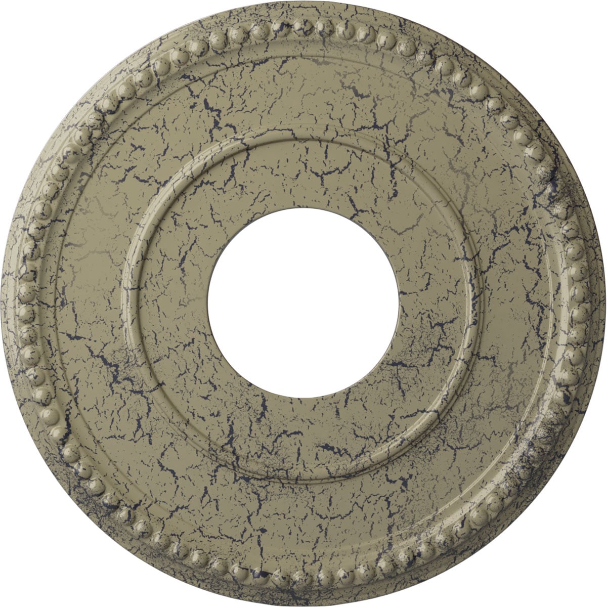 Ekena Millwork CM12BRCSC Bradford 12.5-in W x 12.5-in L Painted Castle Stone Crackle Polyurethane Whole Ceiling Medallion