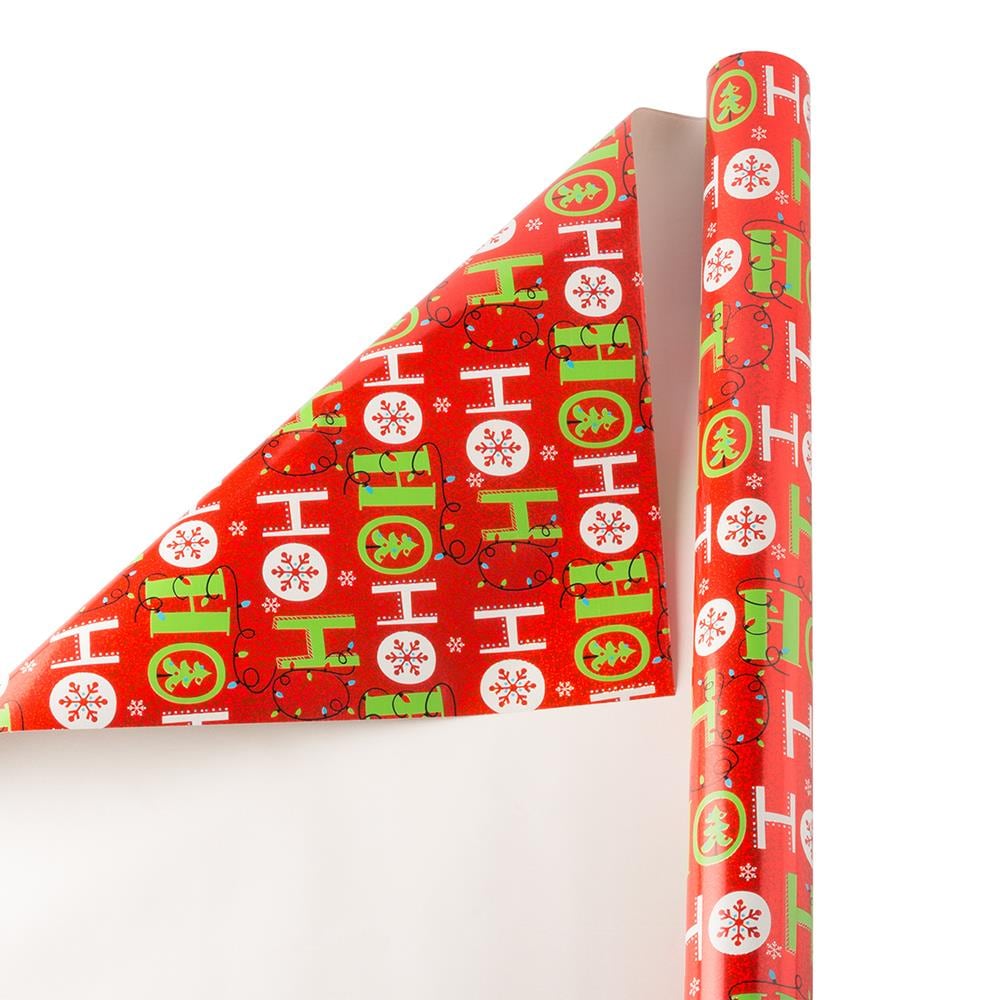 LOMIMOS Christmas Wrapping Paper,with Laser Film and Cut Lines, Large  Folded Sheets with 4 Designs, Pack of 4(30in × 144in Per Roll)