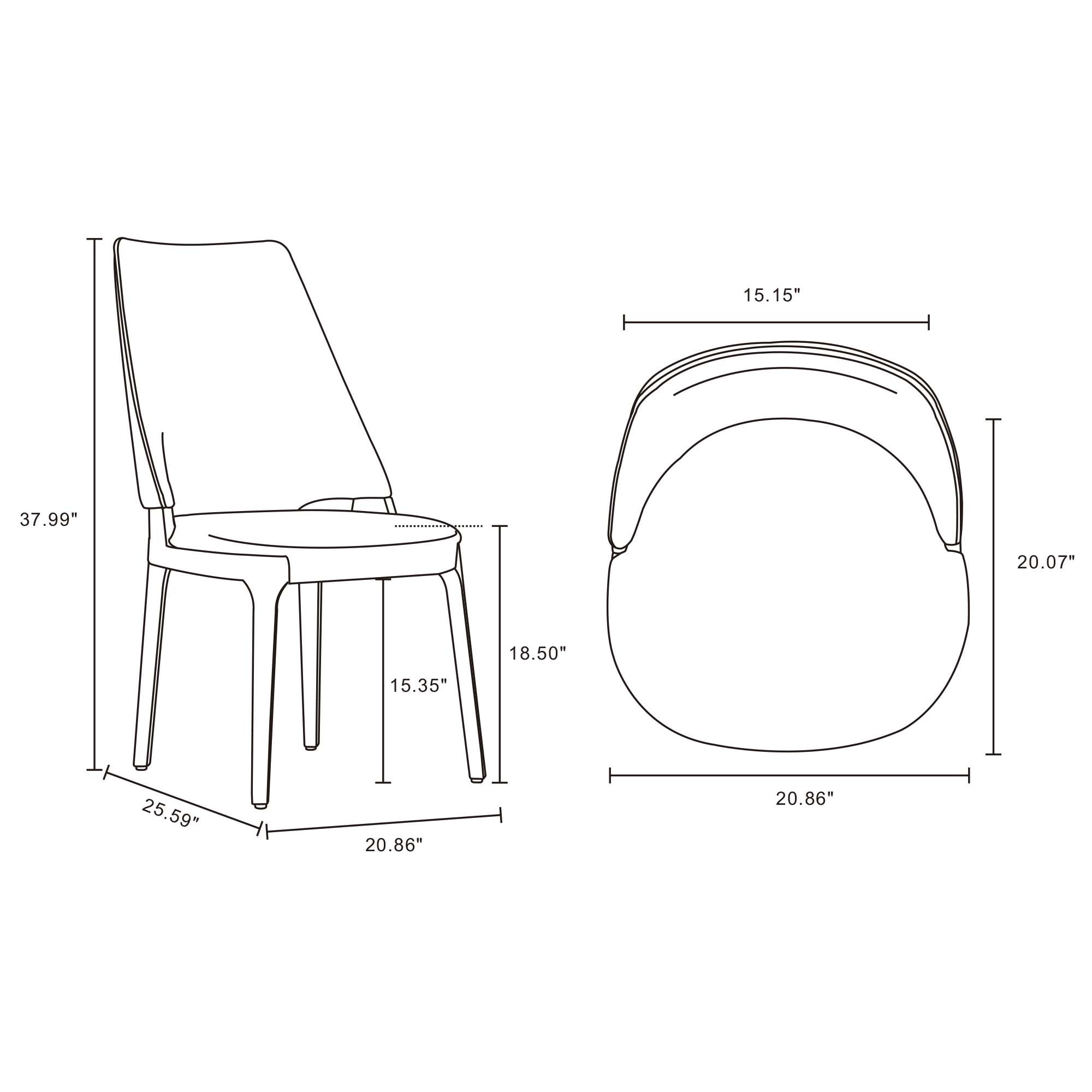 Manhattan Comfort 2-DC057-LG Dining-Chairs - View #3
