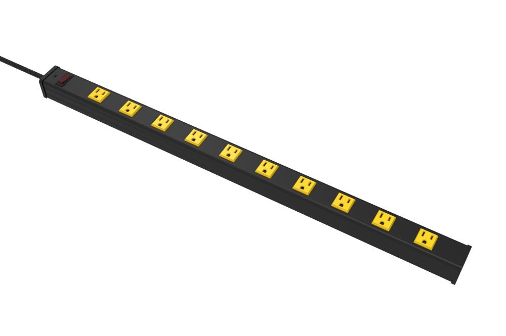 Utilitech 6-ft 10-Outlet Indoor Black Power Strip