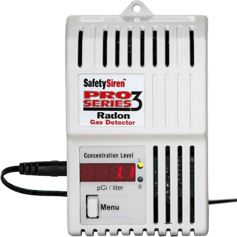 Batteries WARRANTY Safety Siren Pro Series Digital 3 Radon Detector Monitor 