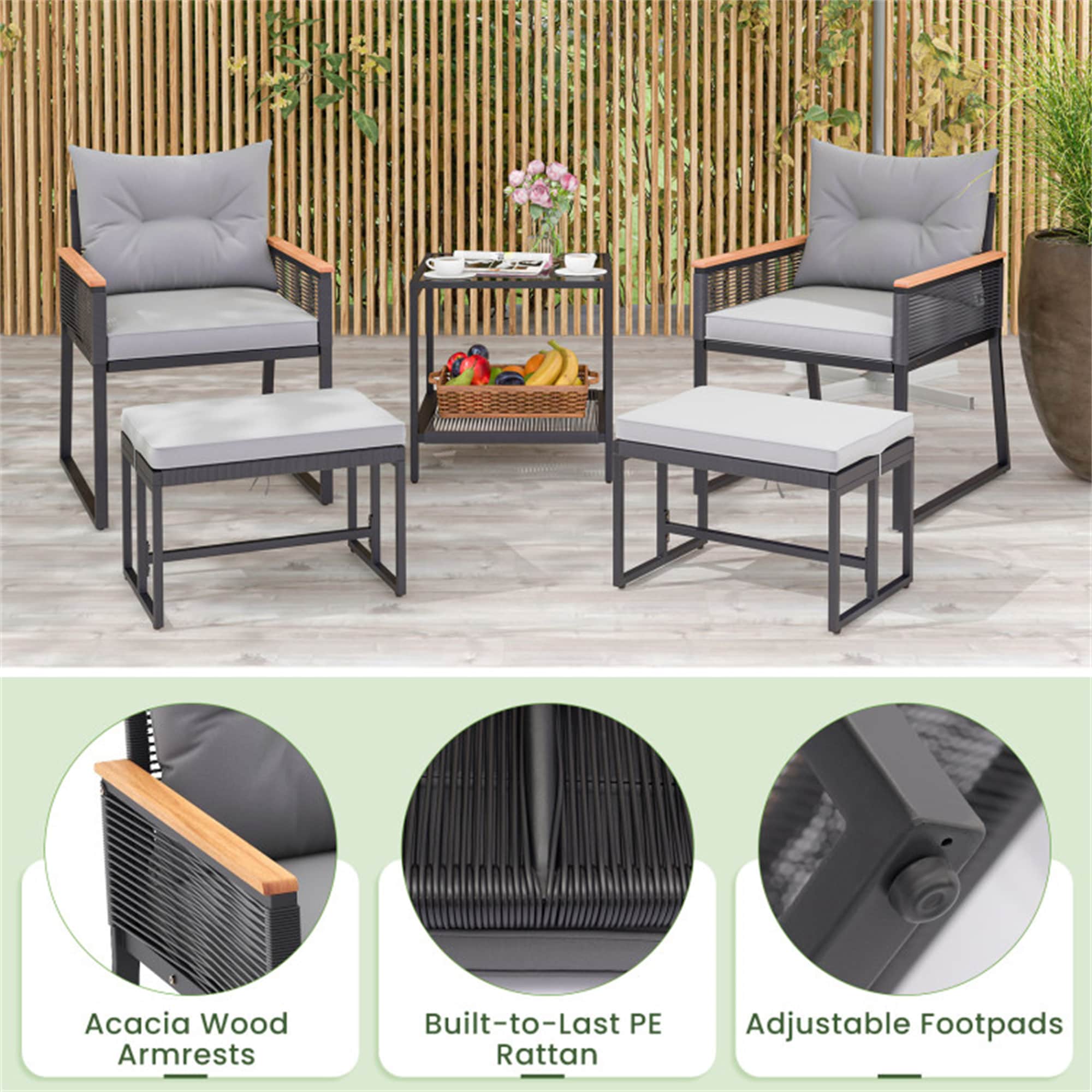 BABOOM BOM-0354GR-CO Patio-Conversation-Sets - View #9
