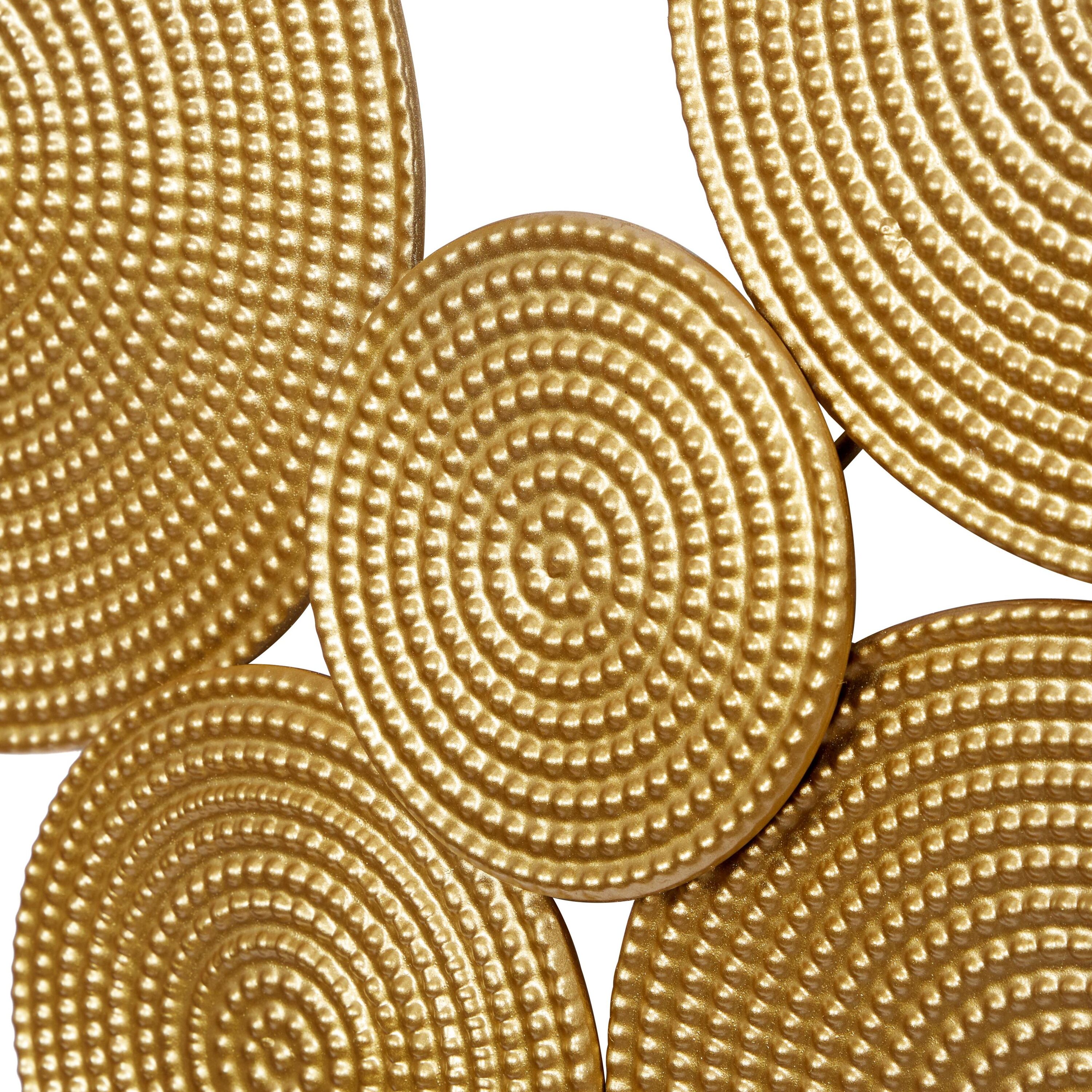 Grayson Lane 49-in W x 24-in H Metal Textured Circles