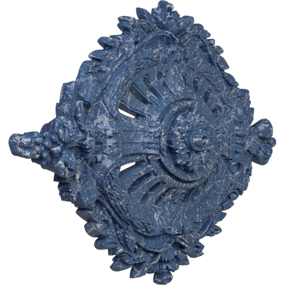 Americana Crackle Hand-Painted Ceiling Medallion 35.88"