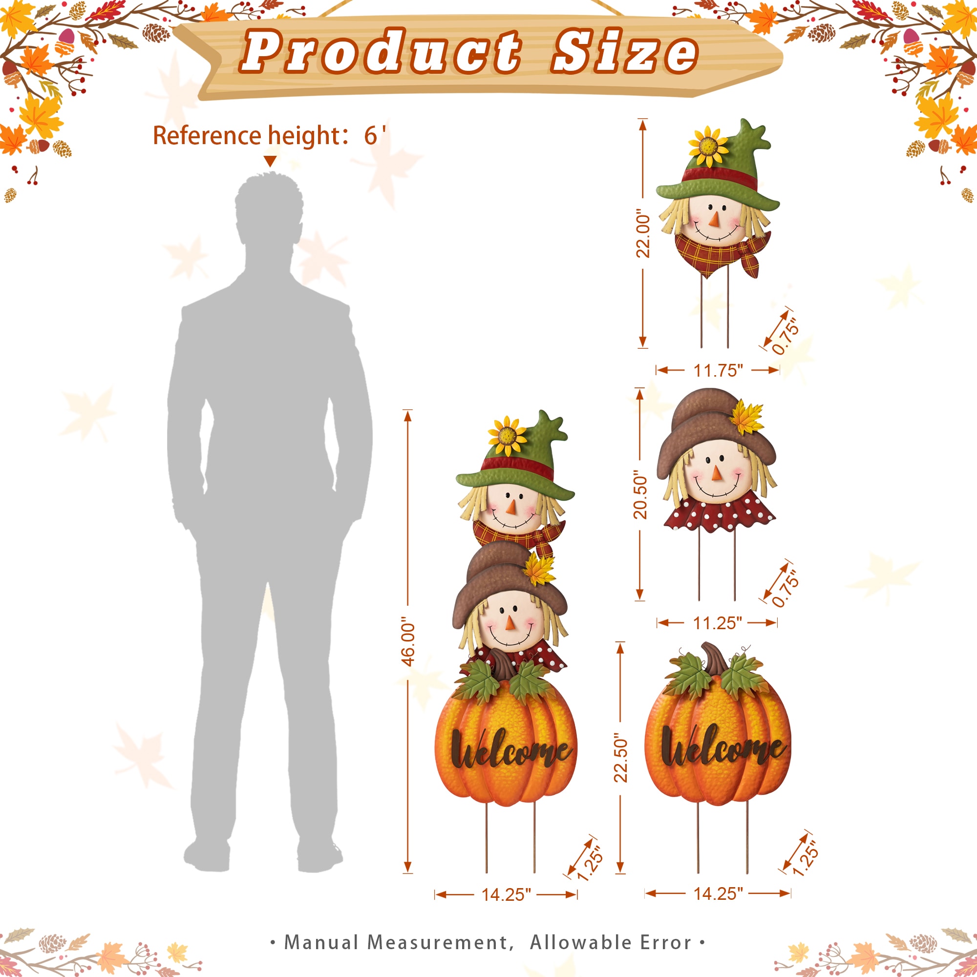 Glitzhome 2030000006 Outdoor-Thanksgiving-Decor - View #8