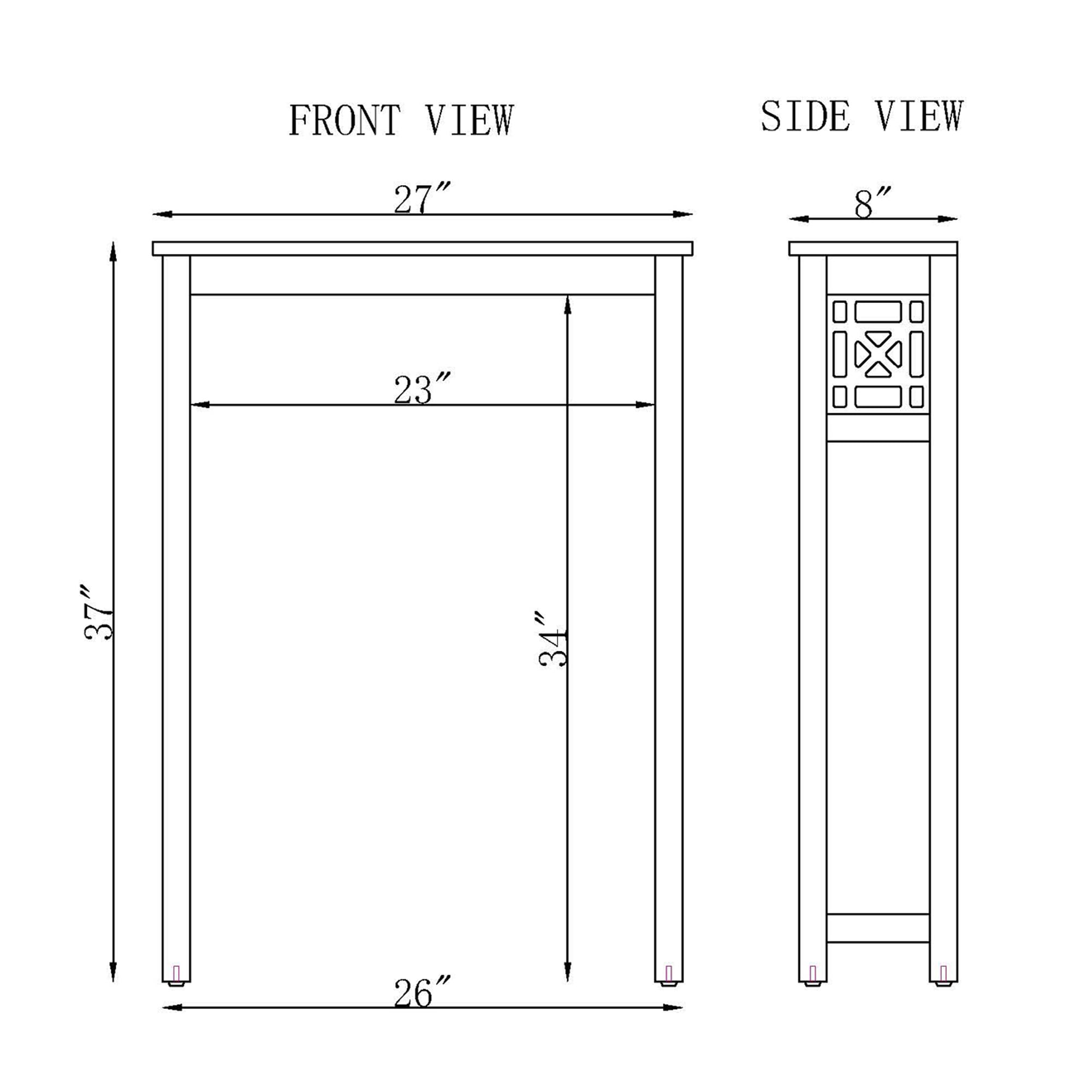 Alaterre Furniture ANDE72WH Bathroom-Shelves - View #3