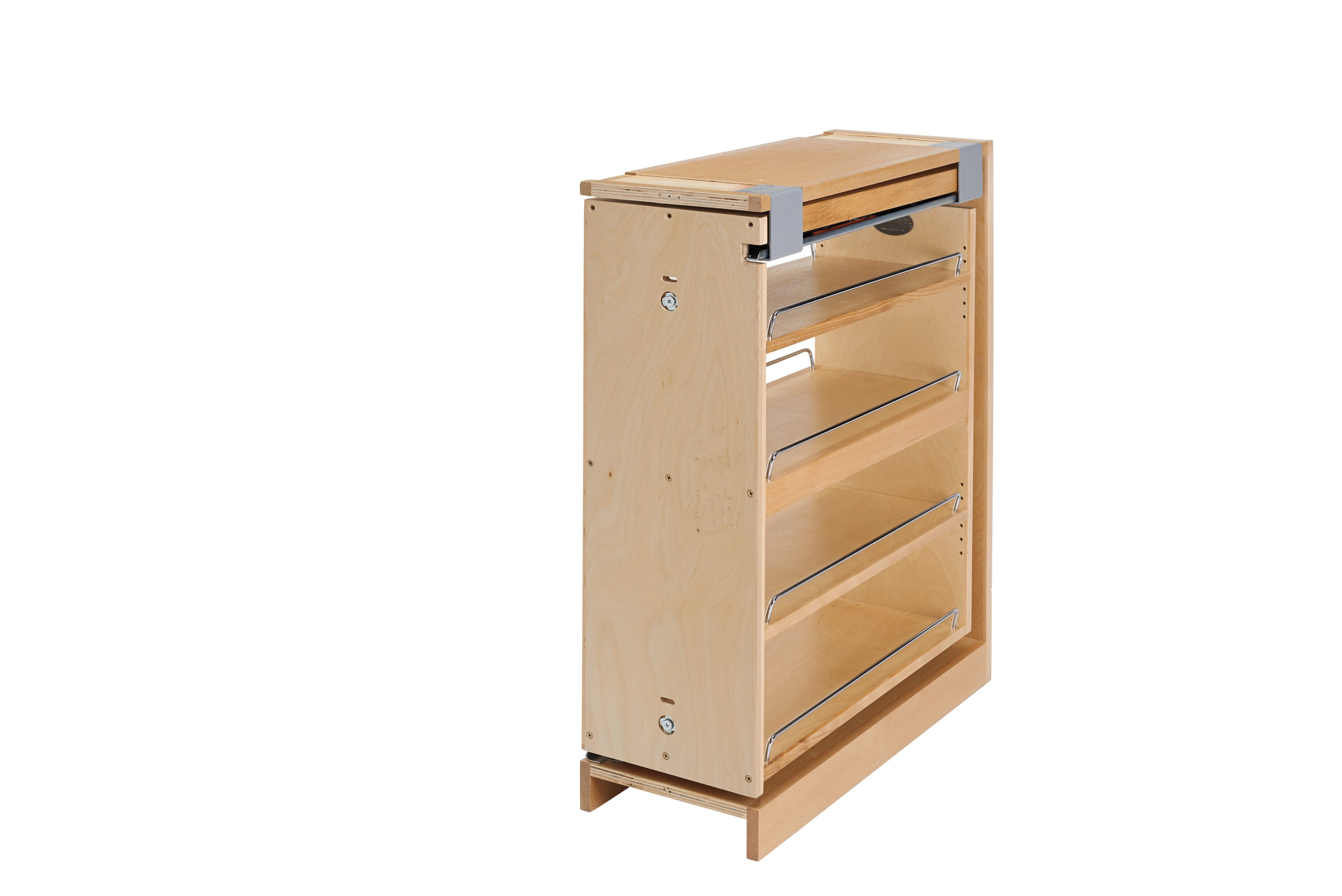 Rev-A-Shelf 432-BFSC-9C 9-in W x 30-in H x 23-in D 4 -Tier Cabinet-mount Natural Wood Soft Close Pull-out Sliding shelf kit