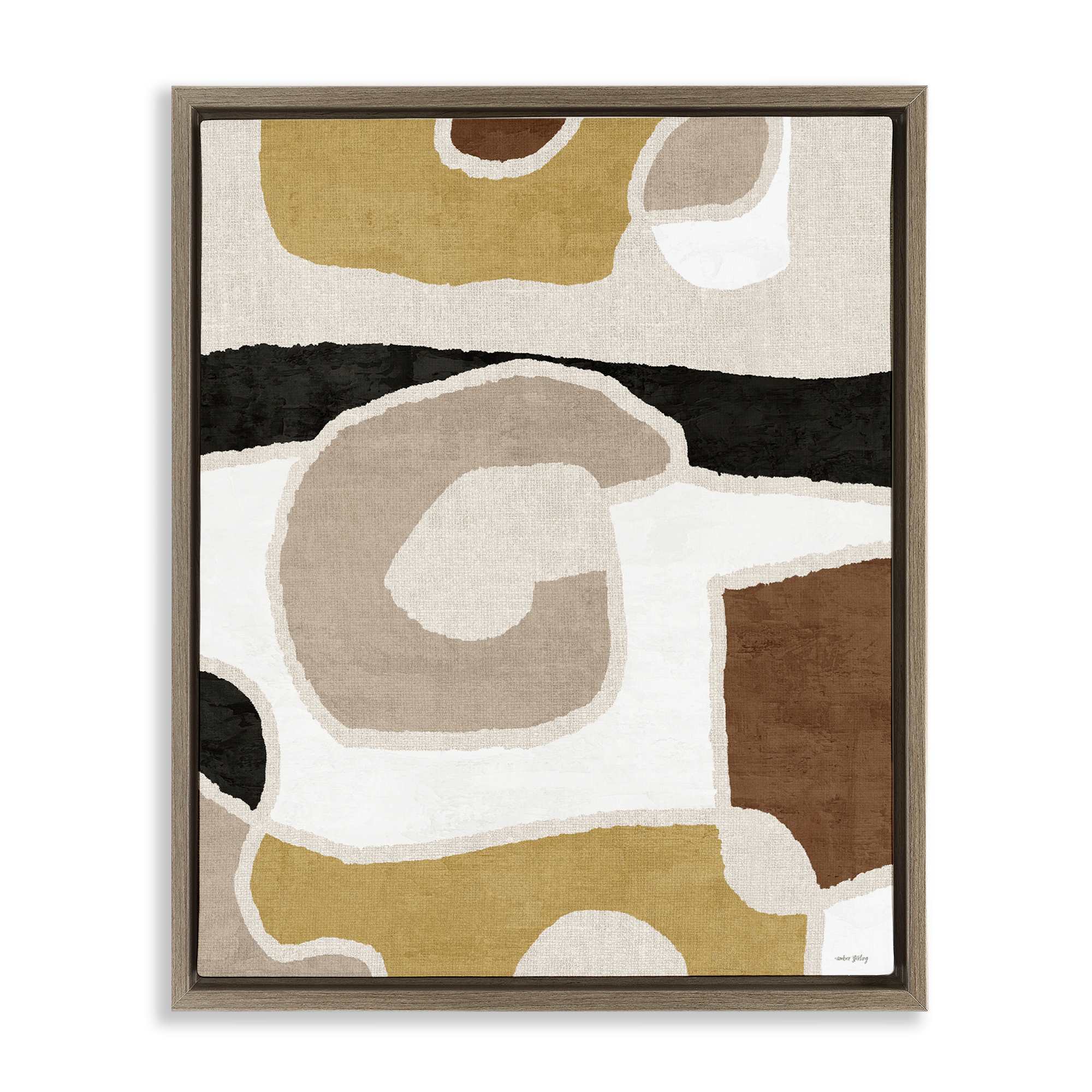 Stupell Industries BT-586-FFE-16X20 Earthy Boho Geometrics Floating Frame design by Amber Sterling