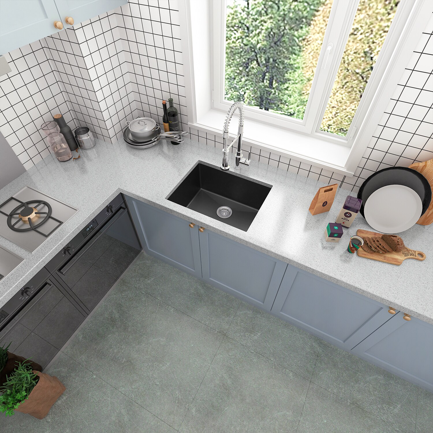 Sinber HU2318S-9-BR Kitchen-Sinks - View #6