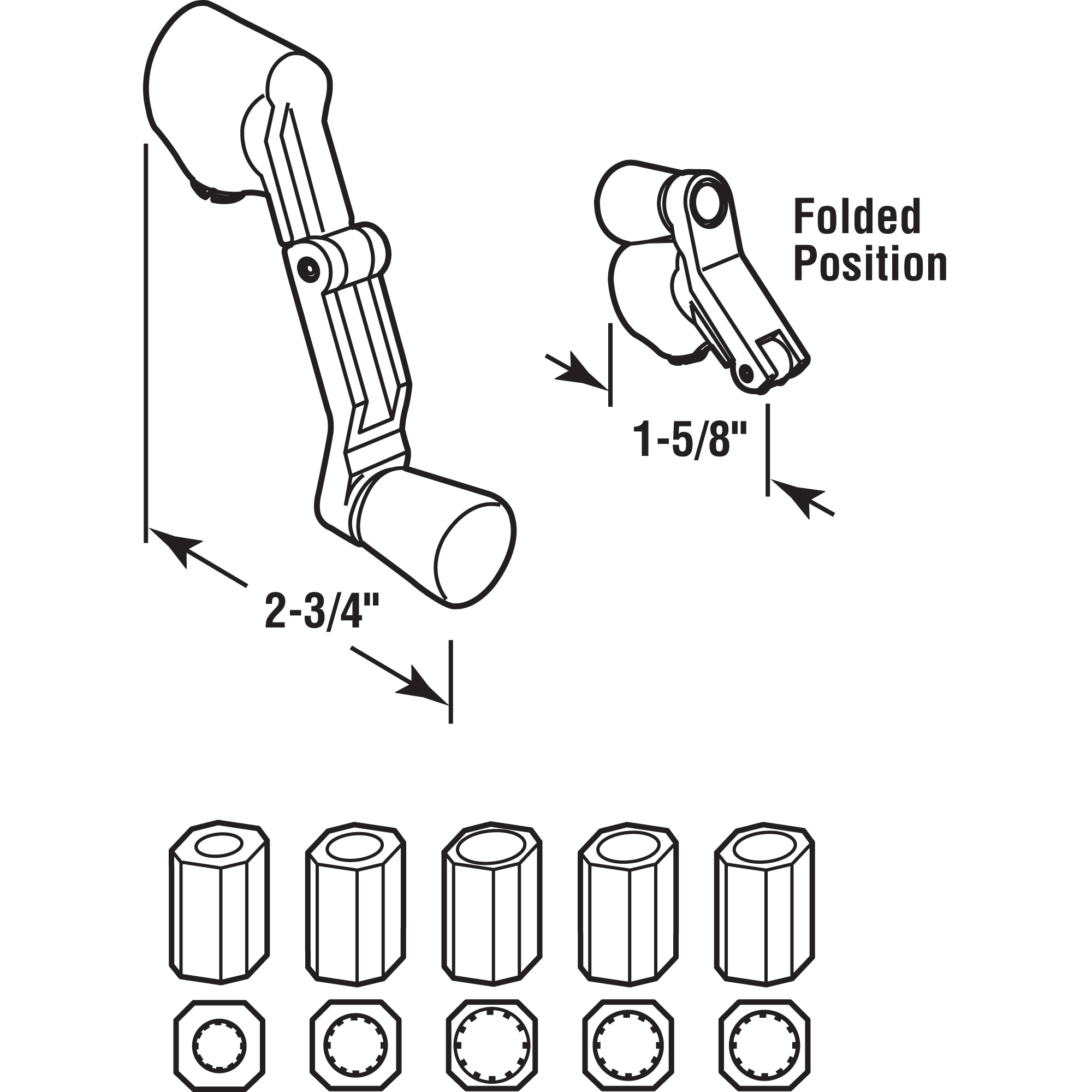 Prime-Line H 3960 Casement-Window-Crank-Handles - View #2