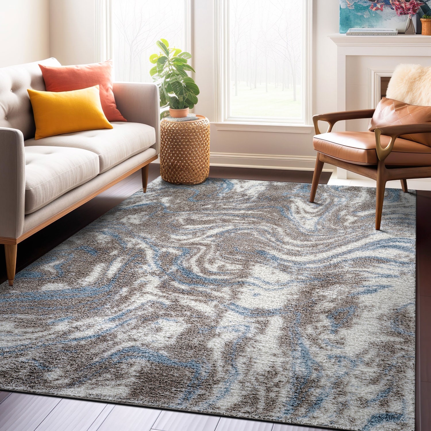 World Rug Gallery WR125BLUE5X7 rugs - View #2