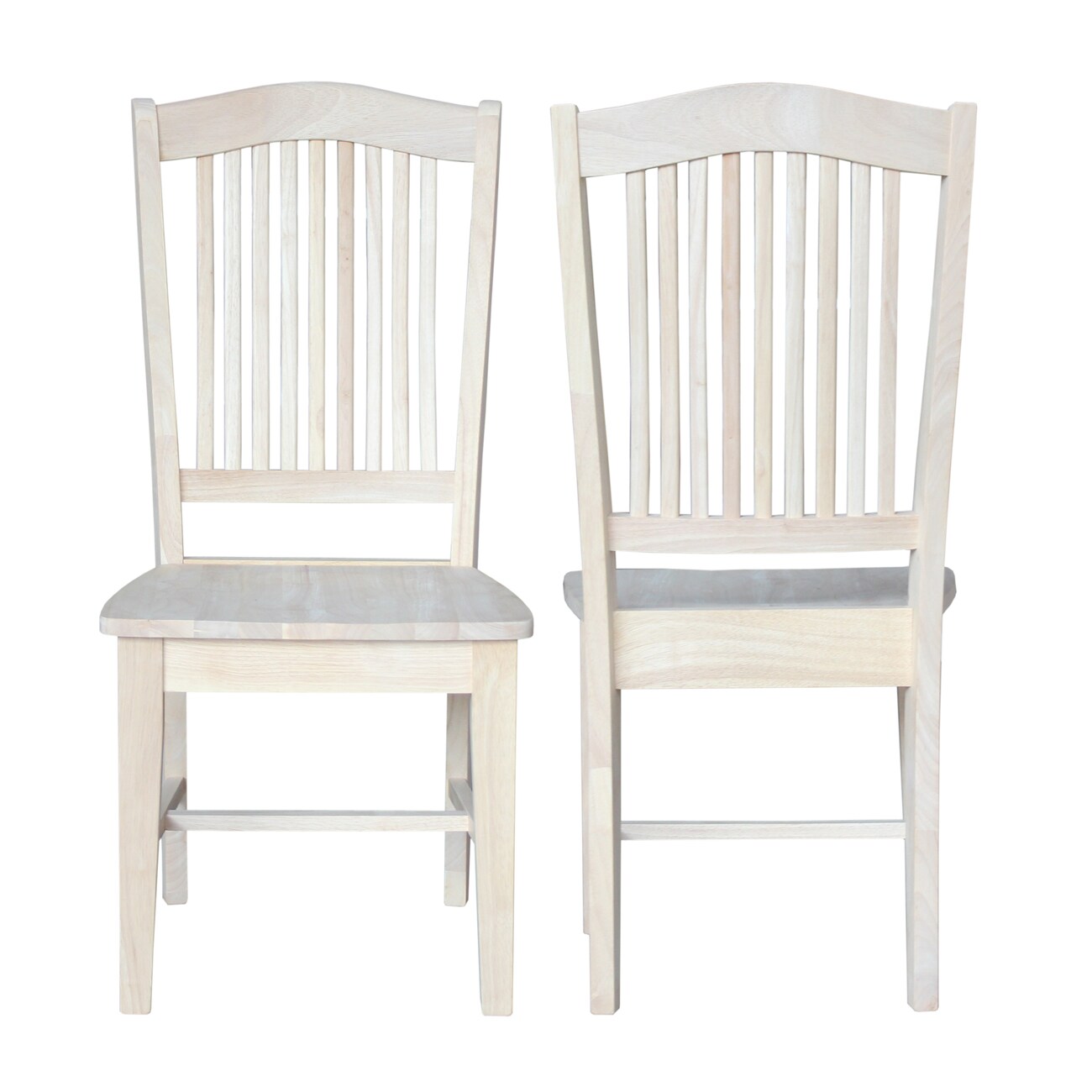International Concepts C-49P Set of 2 Traditional Dining side chair ( Wood Frame )
