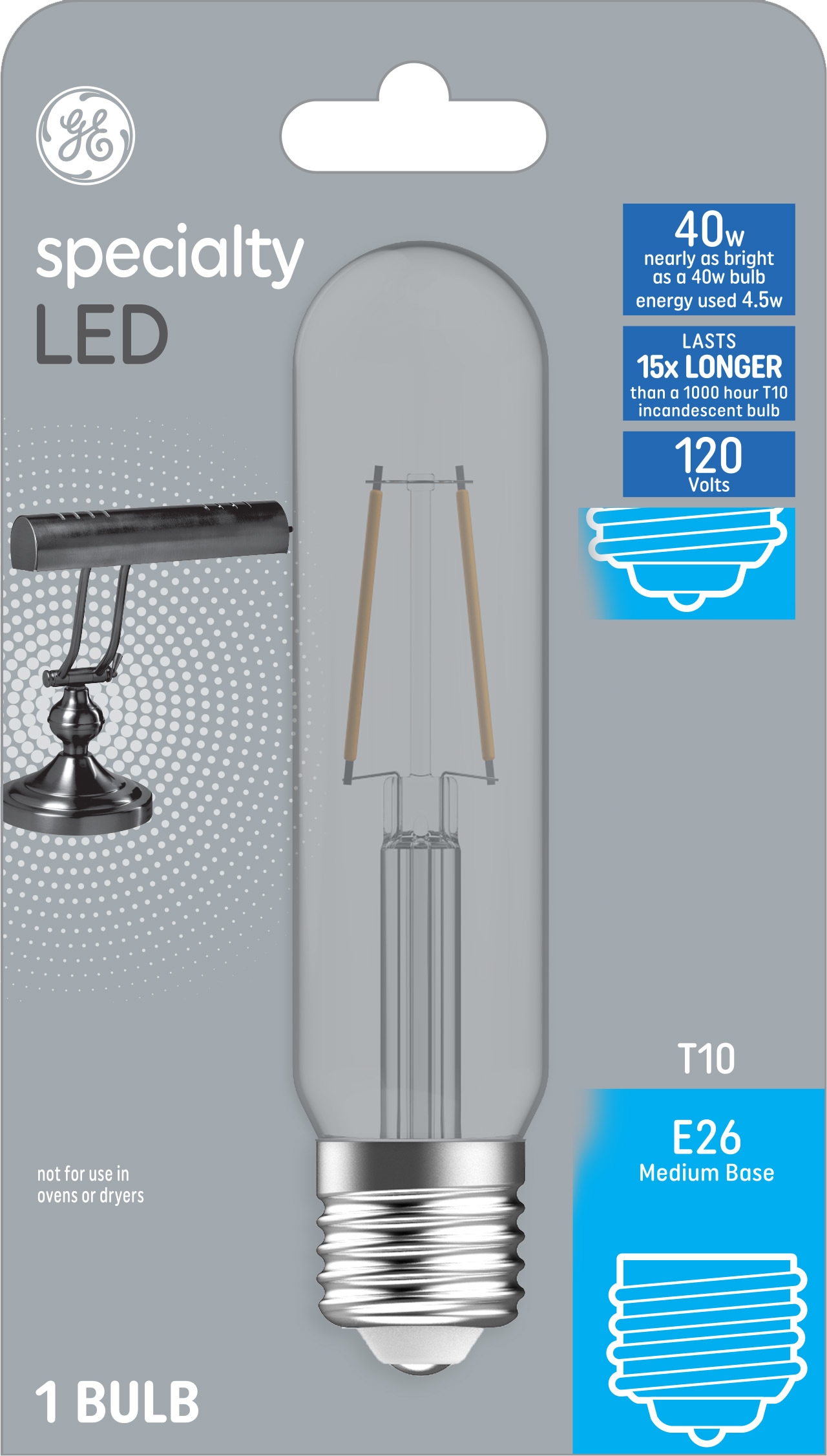 GE Specialty LED 40-Watt EQ T10 Soft White Medium Base (E-26) LED Light  Bulb in the Specialty Light Bulbs department at