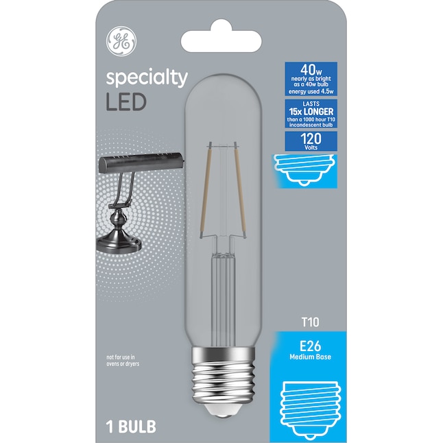 GE Specialty LED 40-Watt EQ T10 Soft White Medium Base (E-26) LED Light  Bulb in the Specialty Light Bulbs department at