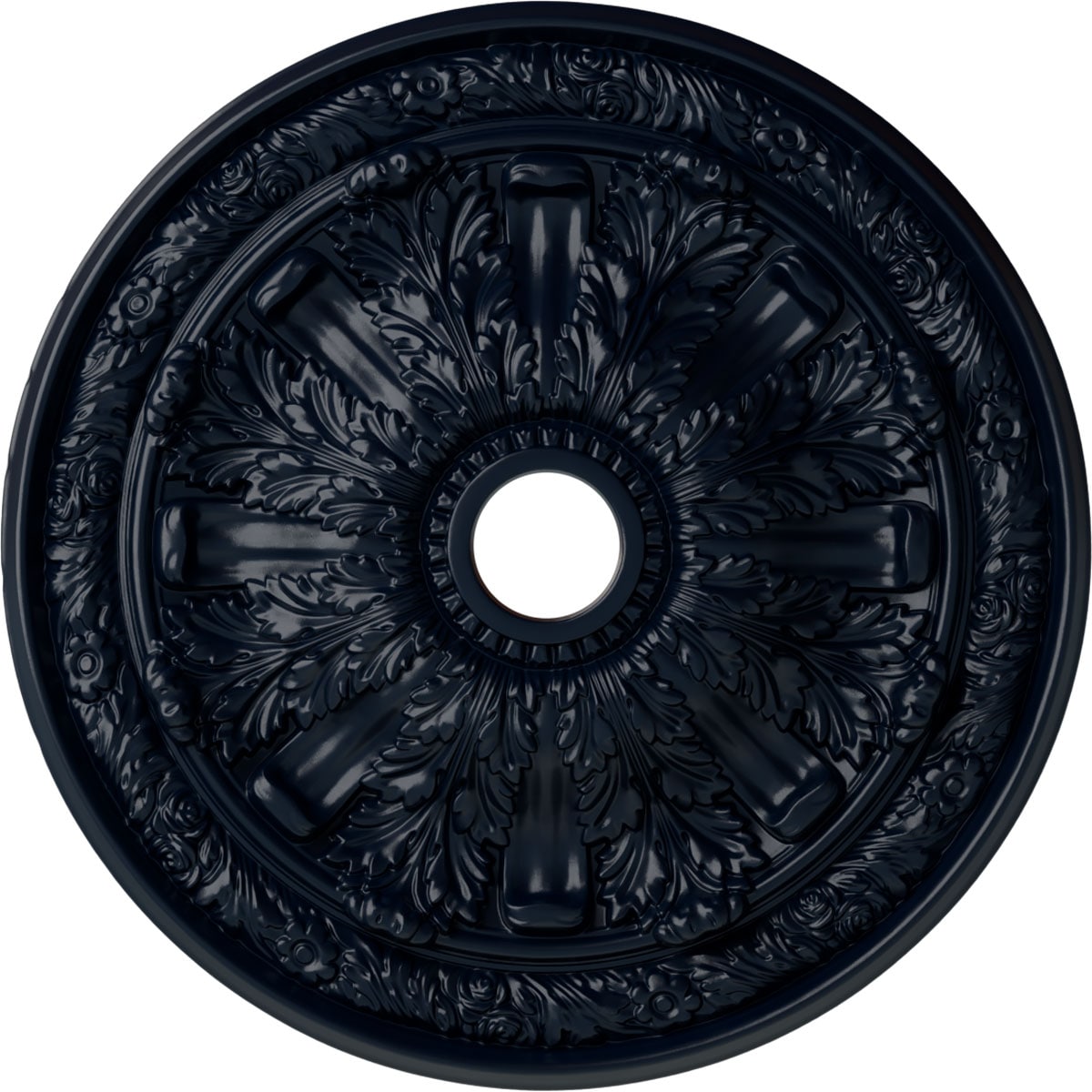 Ekena Millwork CM30FLMDF Flagstone 30-in W x 30-in L Painted Midnight Dream Polyurethane Whole Ceiling Medallion
