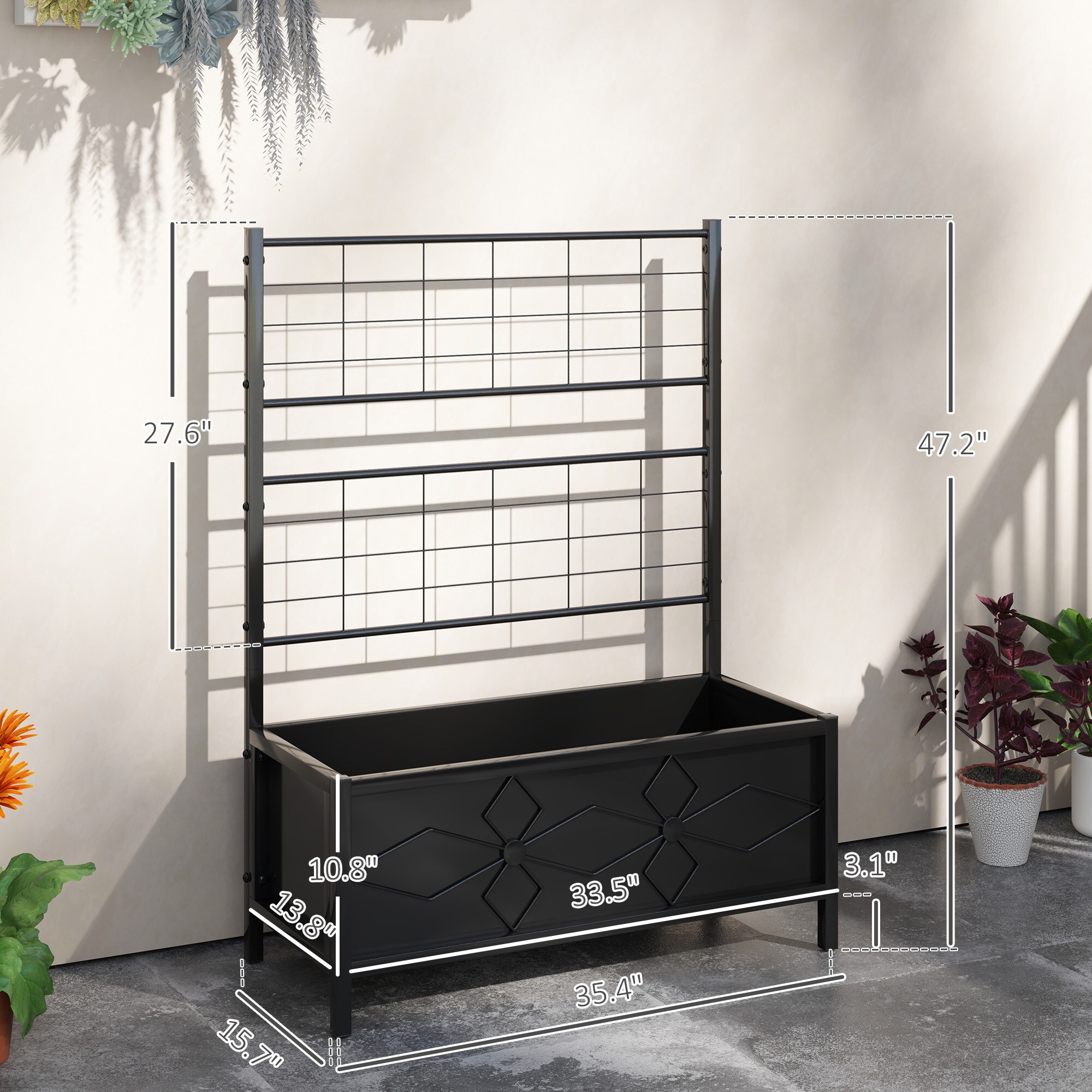 Outsunny 84H-145V00BK Raised-Garden-Beds - View #3