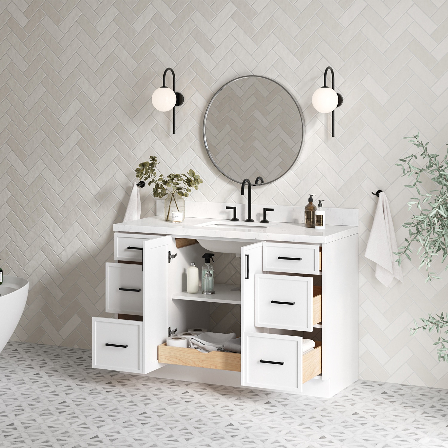 ARIEL K54-BC-WHT vanities - View #3