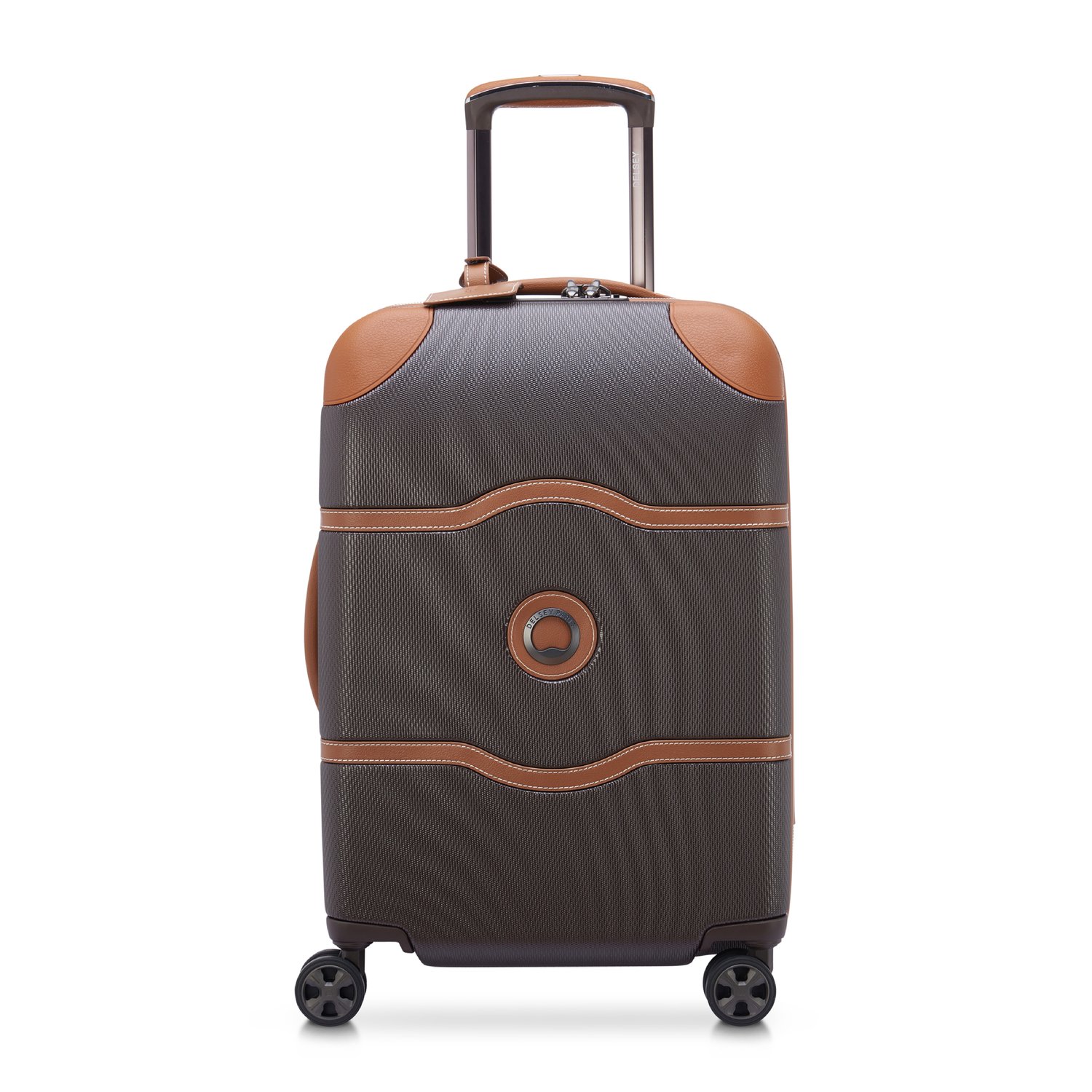 DELSEY Paris Chatelet Air 2.0 Hardshell 15 x 10 x 22.75 Polycarbonate Brown Spinner Suitcase #40167680506