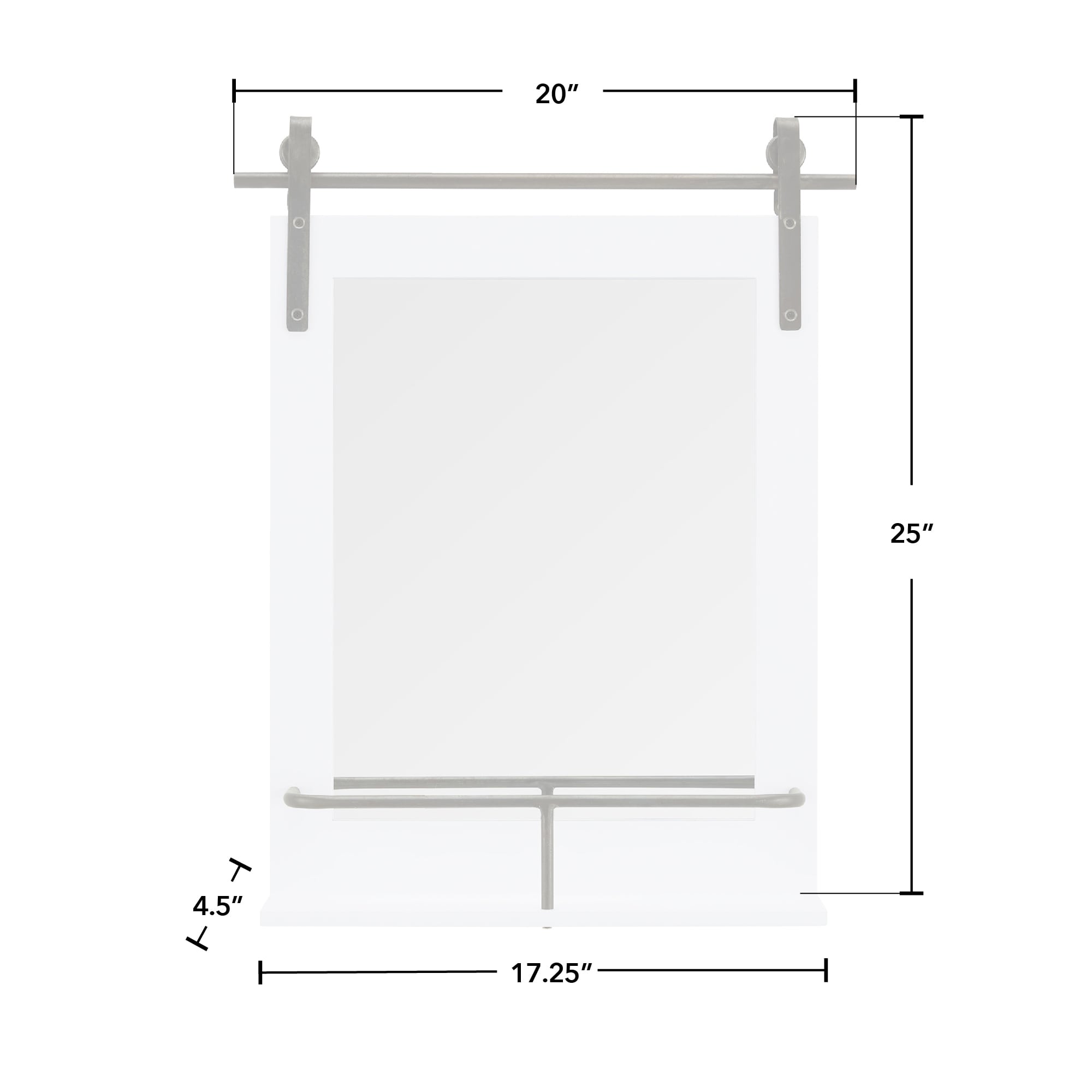 Kate and Laurel Engrahm 16.50 in. W Rectangle White Wood