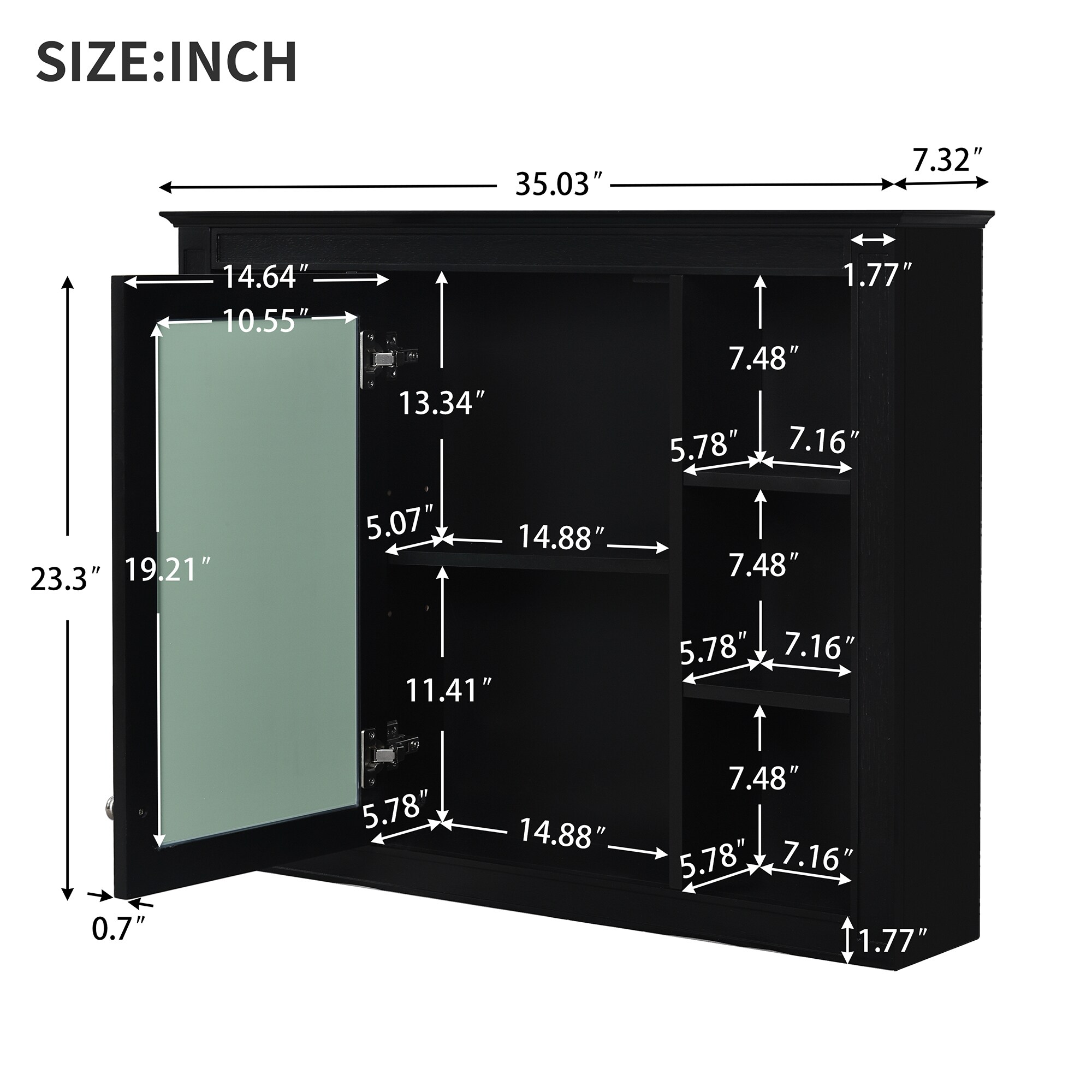 Forclover CM-N710P236930B Bathroom-Medicine-Cabinets - View #7