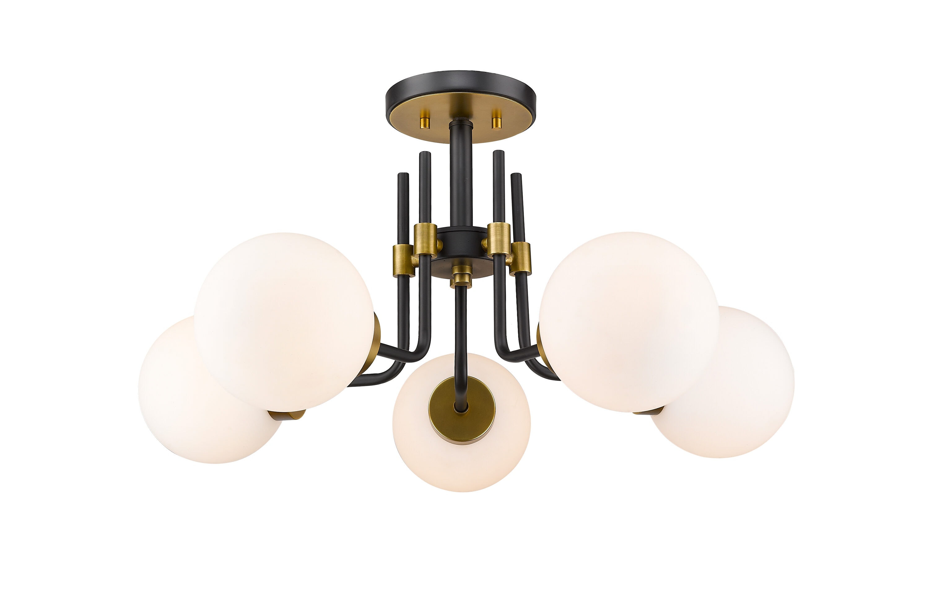 Z-Lite 477-5SF-MB-OBR Parsons 5 -Light 27-in Multiple finishes Multiple colors/finishes Semi Flush Mount Light