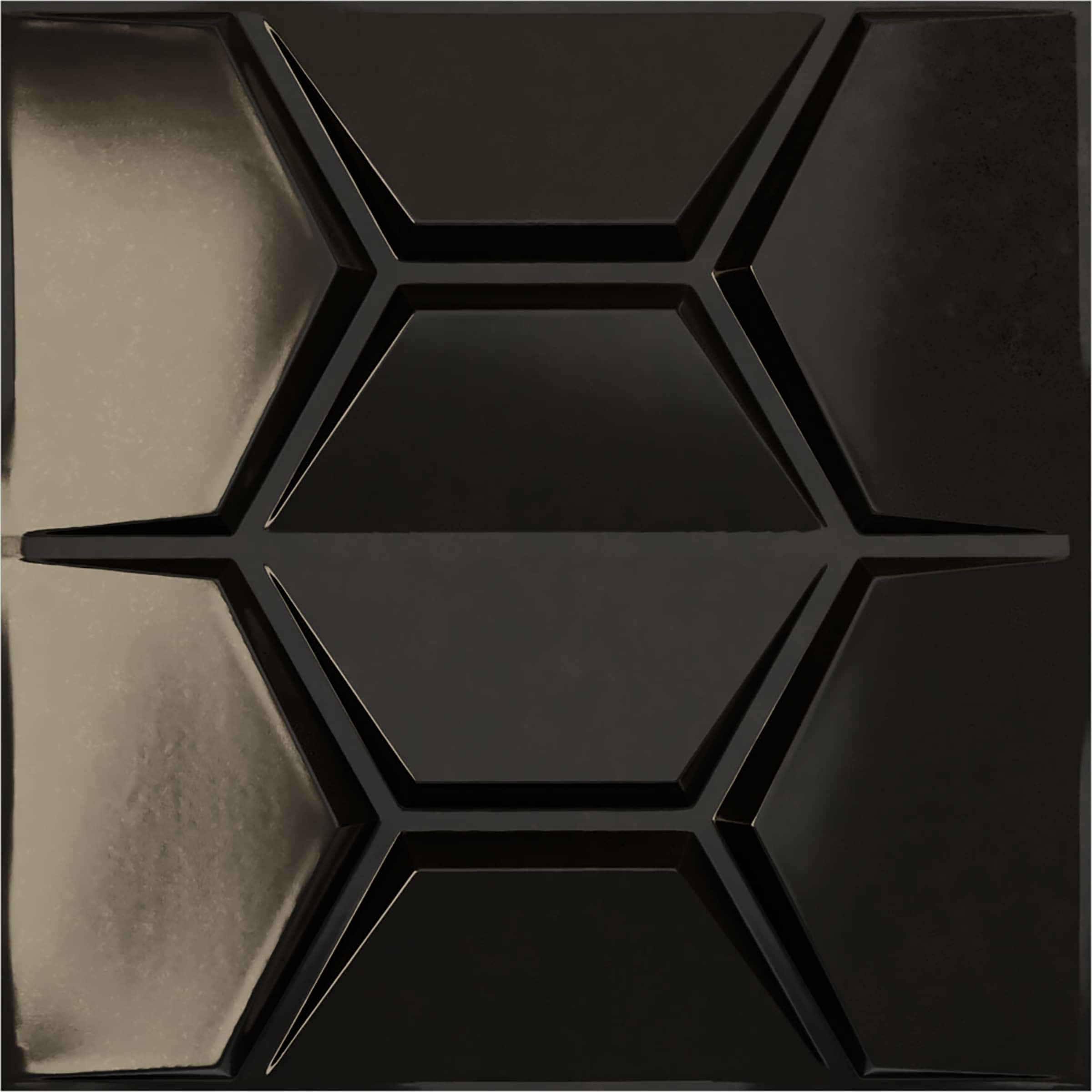 Ekena Millwork WP20X20CYECA 19-5/8-in x 19-5/8-in Embossed Universal Metallic Carbon Mist PVC Wall Panel Geometric