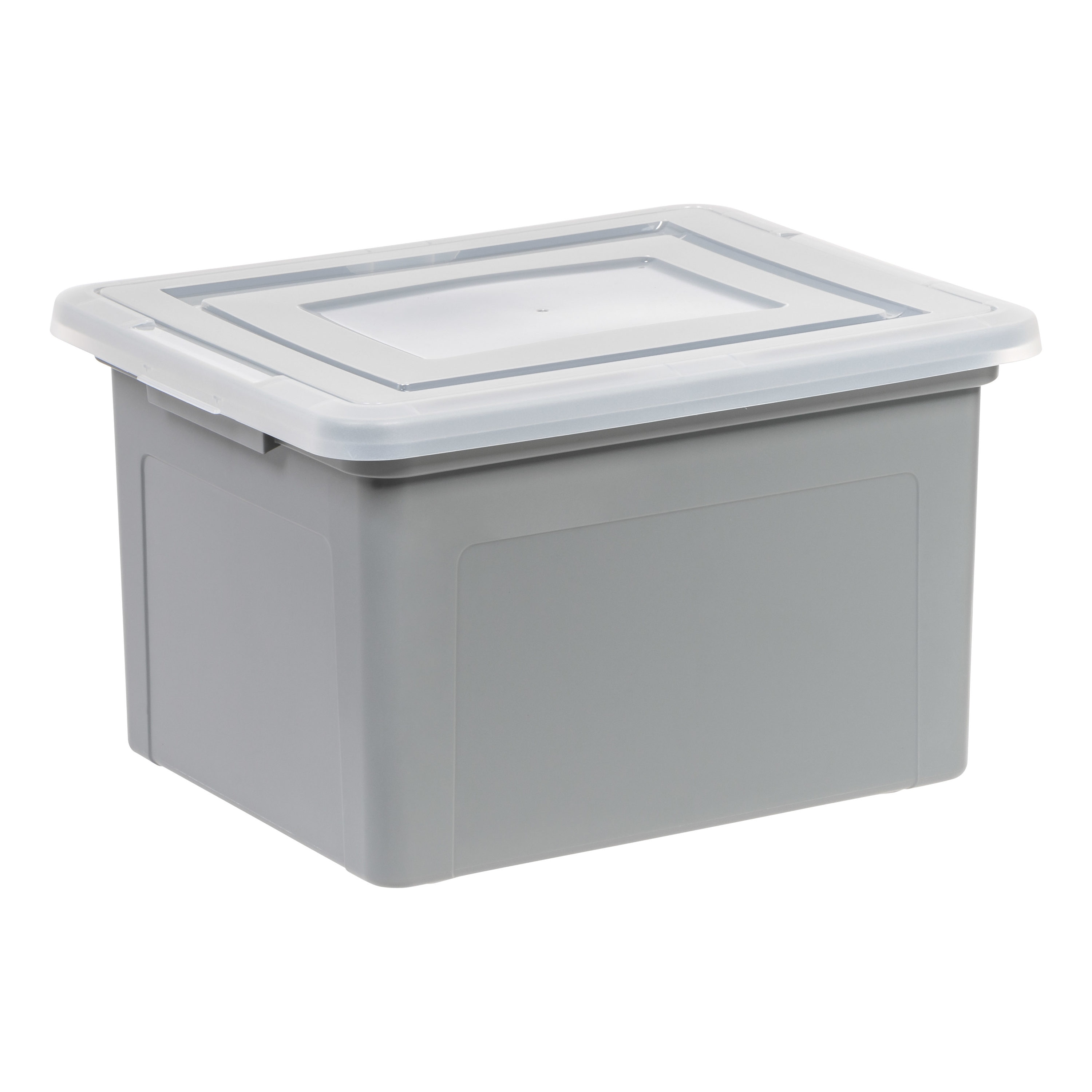 IRIS Medium 7-Gallons (28-Quart) Clear Tote with Standard Snap Lid in the Plastic  Storage Containers department at