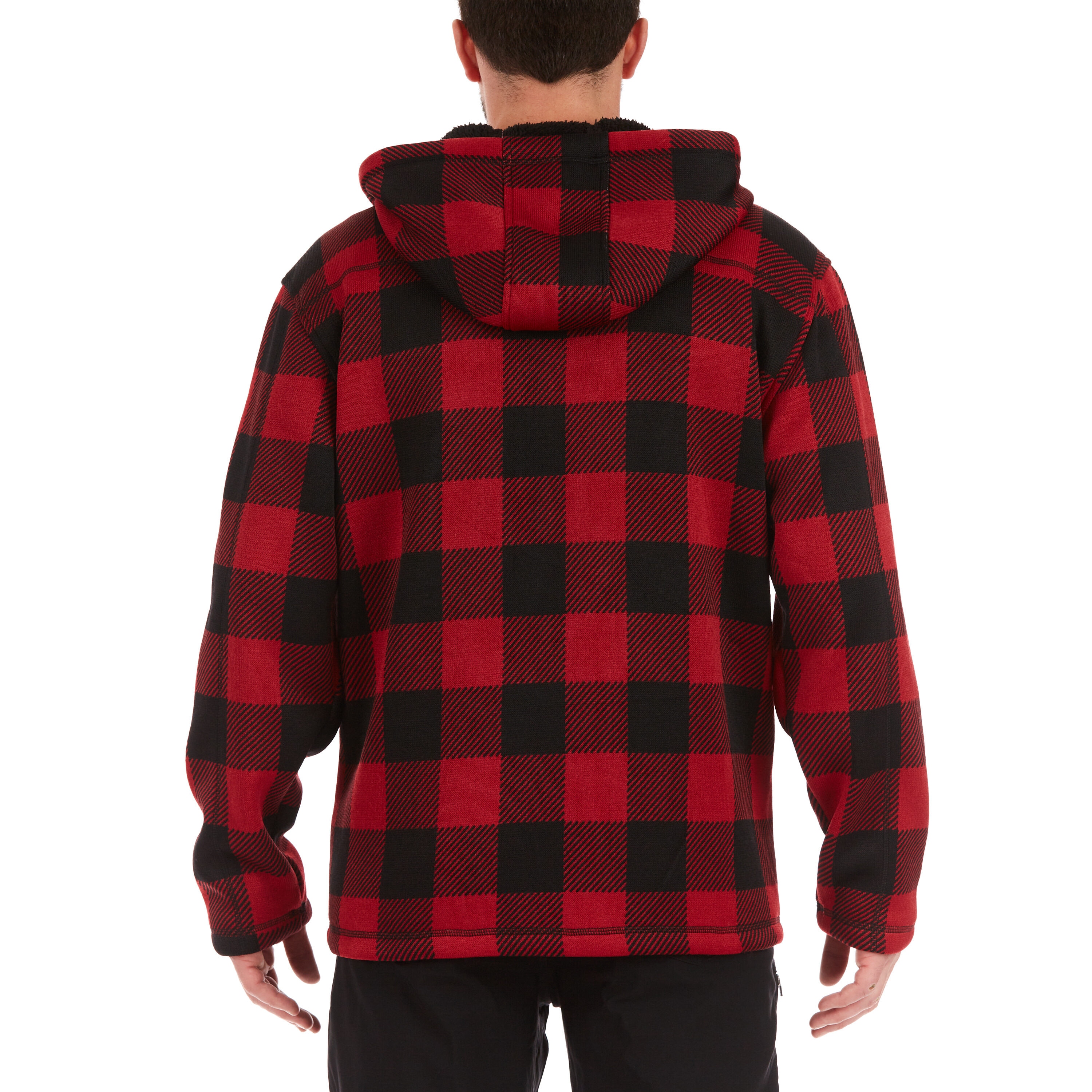 Smith's Workwear Sherpa-Lined Buffalo Sweater Fleece Full Zip Hooded ...