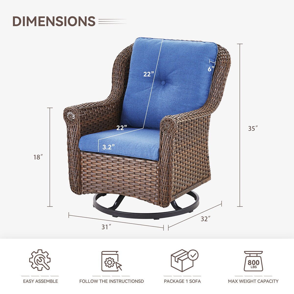 Rilyson FSPBR20-1 Patio-Chairs - View #7