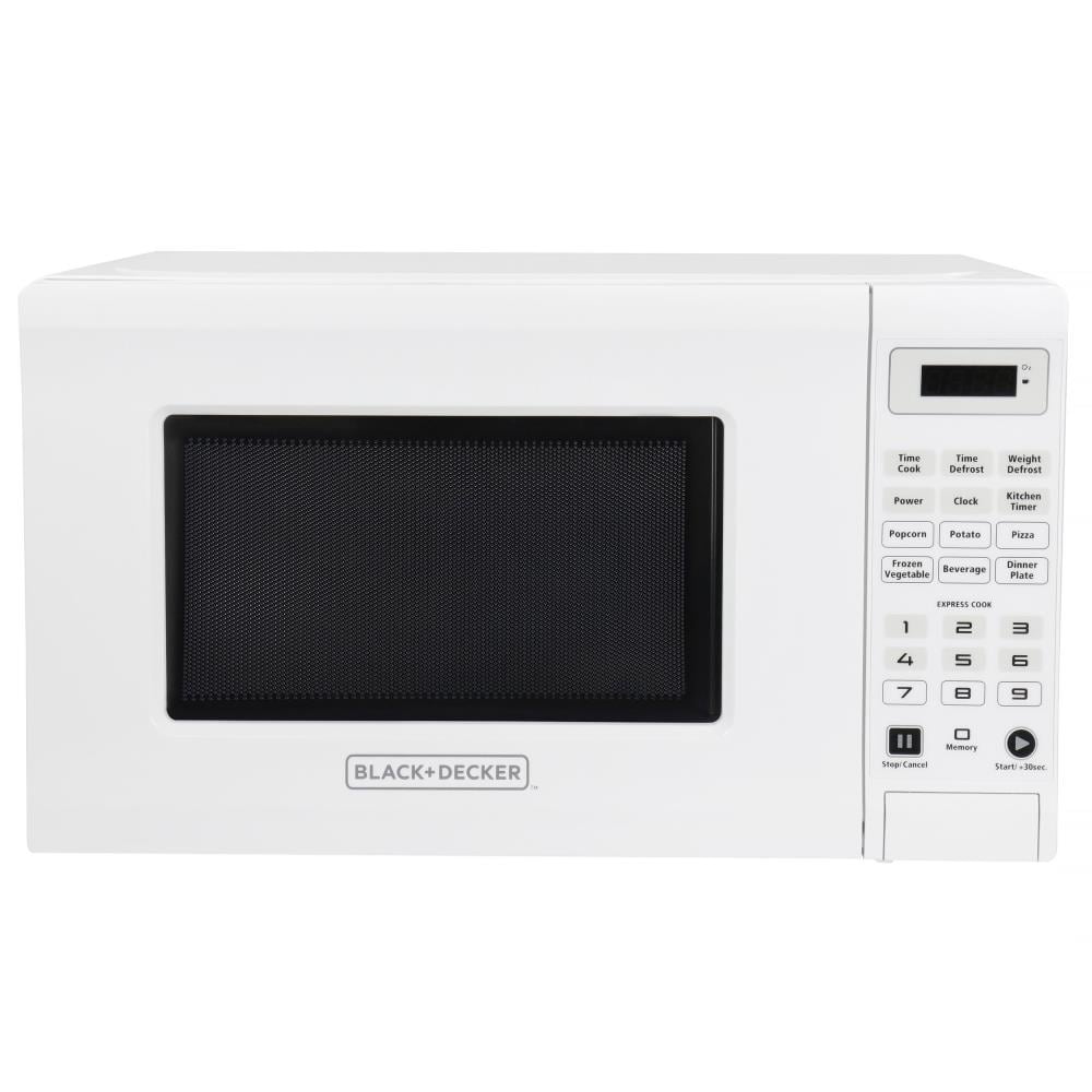 BLACK+DECKER 12.7 in. Width 0.7 cu.ft. Silver 700-Watt Stainless Steel  Countertop Microwave Oven EM720CPY-PM - The Home Depot