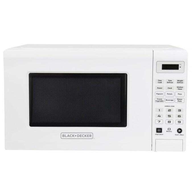 BLACK+DECKER 0.7-cu ft 700-Watt Countertop Microwave (White) in the