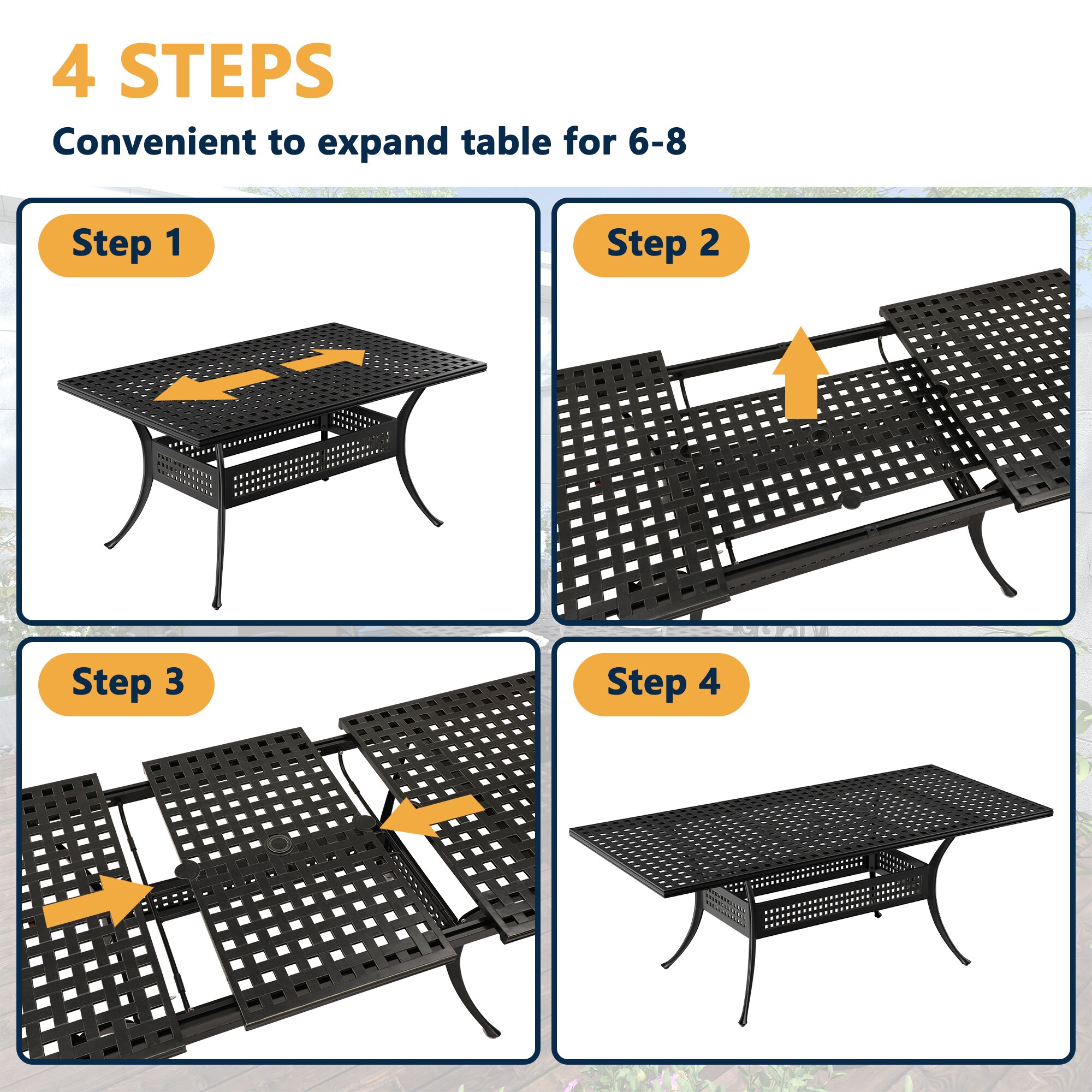 Clihome CL-LDSS6080DT Patio-Tables - View #7