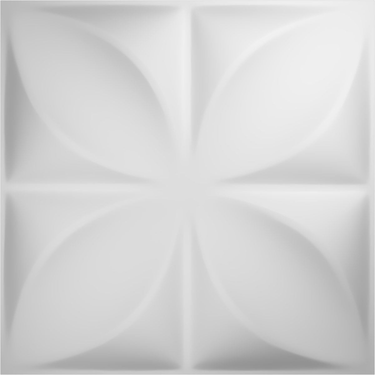 Ekena Millwork WP20X20ALWH-CASE-12 19-5/8-in x 19-5/8-in Embossed Paintable/Stainable White PVC Abstract Wall Panel ( 12 -Pack, Covers 32.1-sq ft )
