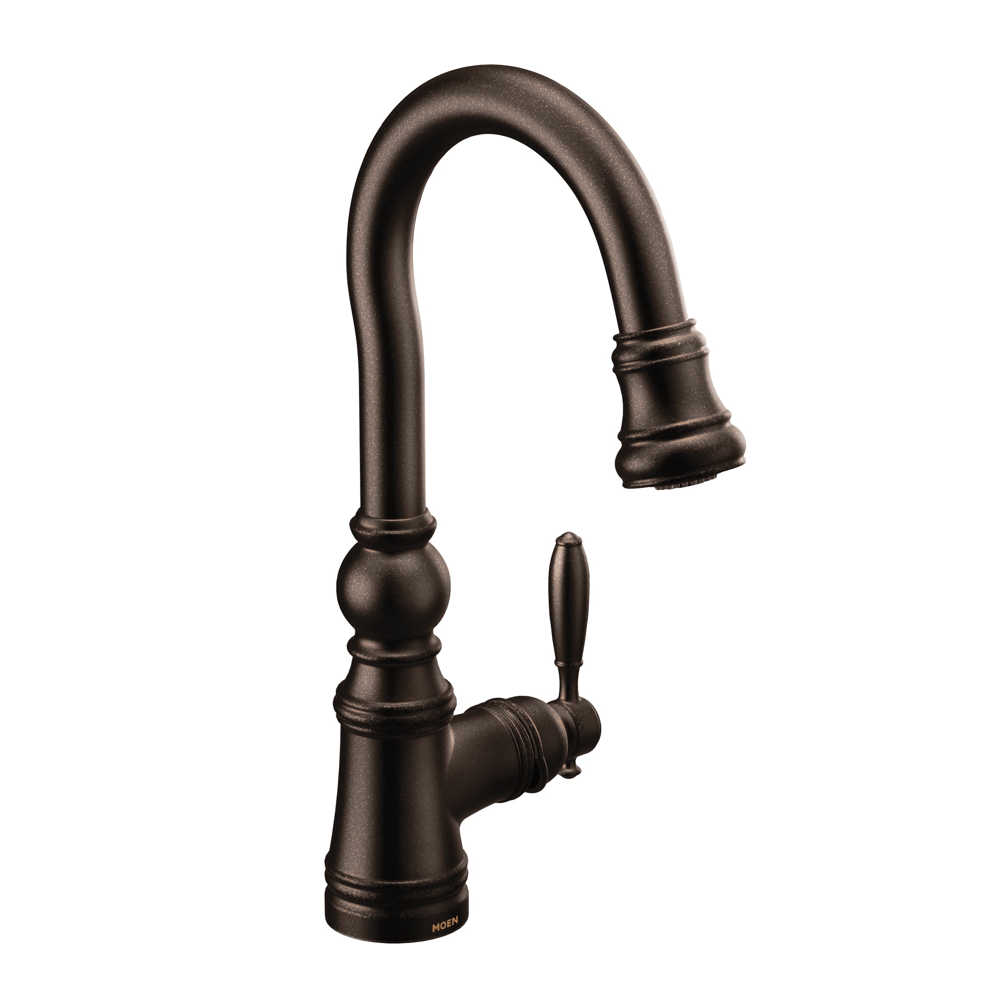 Moen S53004ORB Weymouth Oil Rubbed Bronze Single Handle Deck-mount Bar and Prep Kitchen Faucet with Sprayer