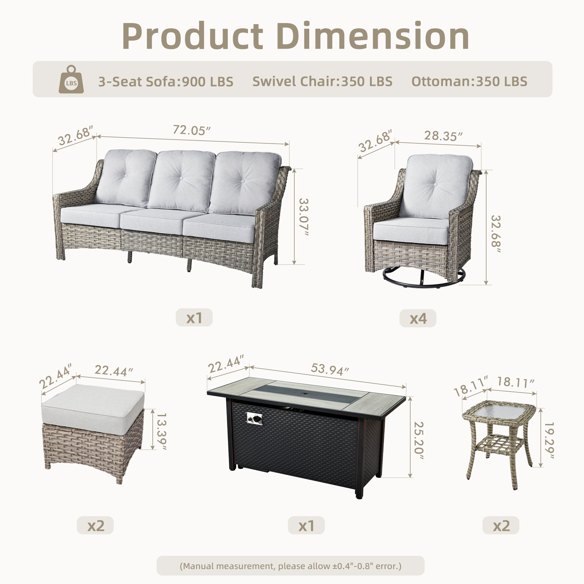 Ovios RFP5PD409Y Patio-Conversation-Sets - View #7