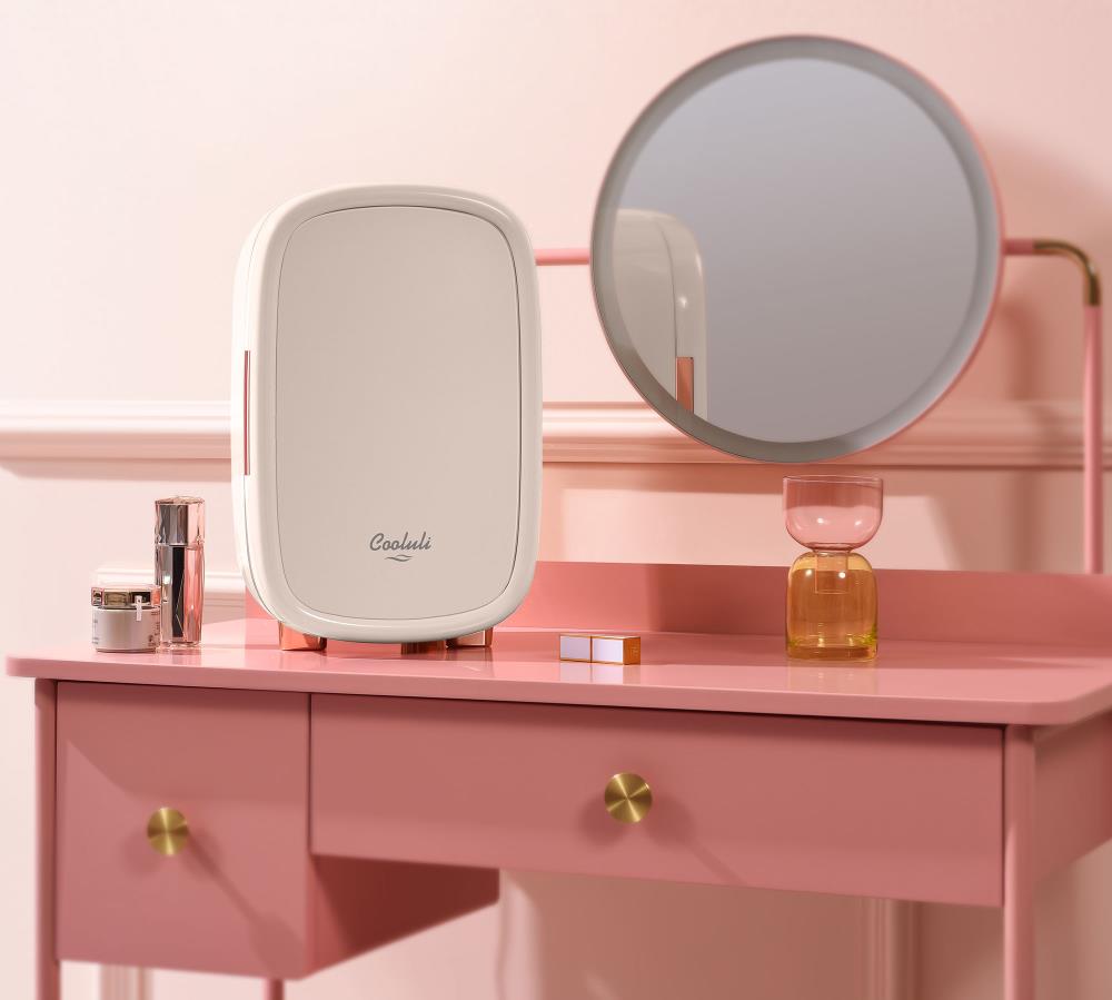 Custom Portable Small Pink White Makeup Cosmetology Refrigerator 4l Mini  Skin Care Frigo Cosmetic Beauty Fridge
