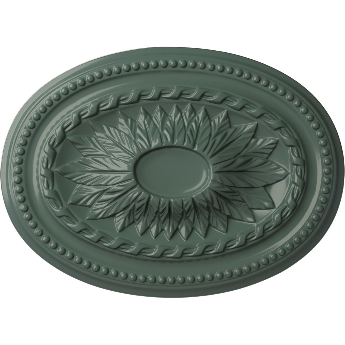 Ekena Millwork CM18SACBF Saverne 13.5-in W x 18.5-in L Painted Cloud Burst Polyurethane Whole Ceiling Medallion