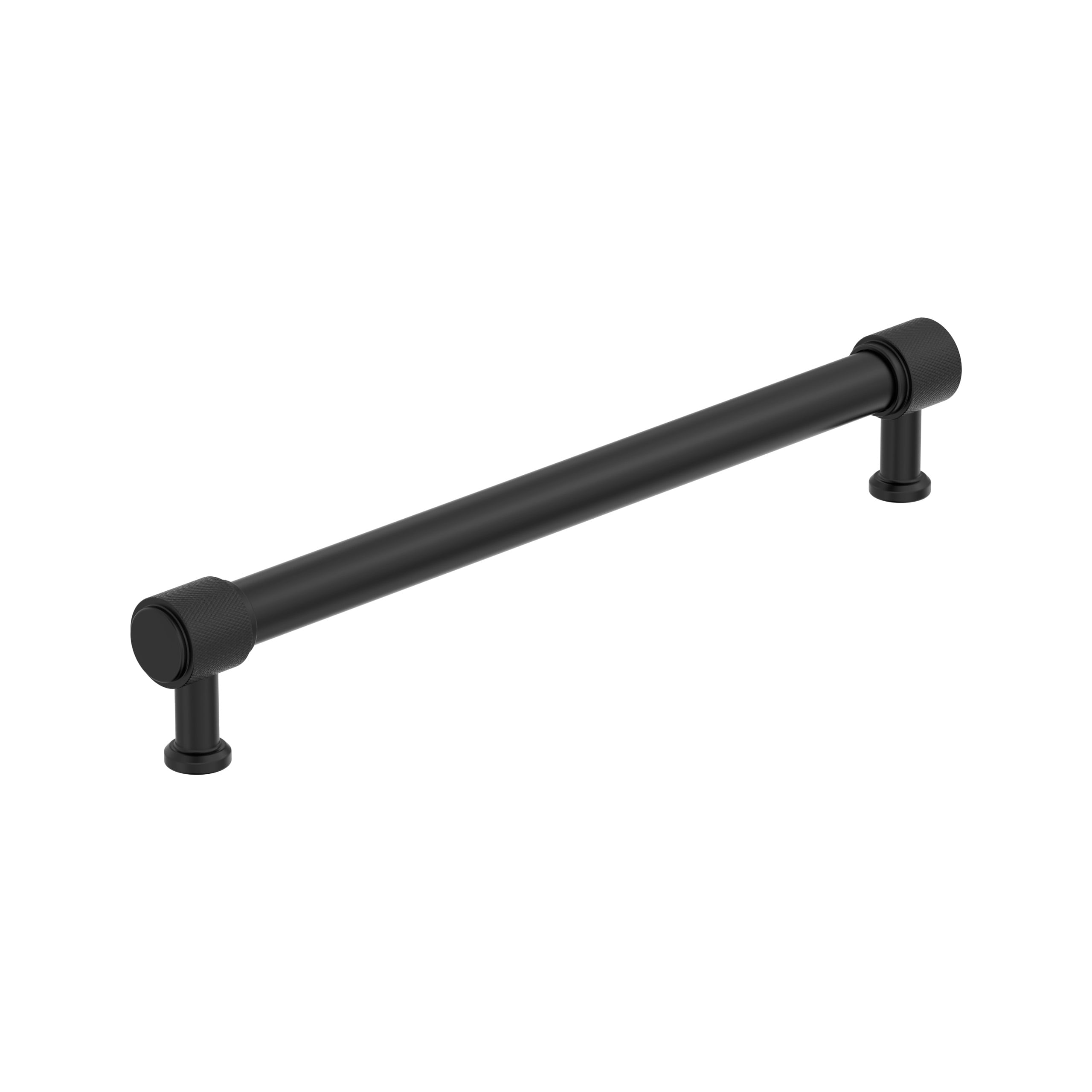 Amerock BP37750MB Faraday 12-in , 305mm Center to Center Matte Black Cylindrical Bar For Use on Appliances Drawer Pulls