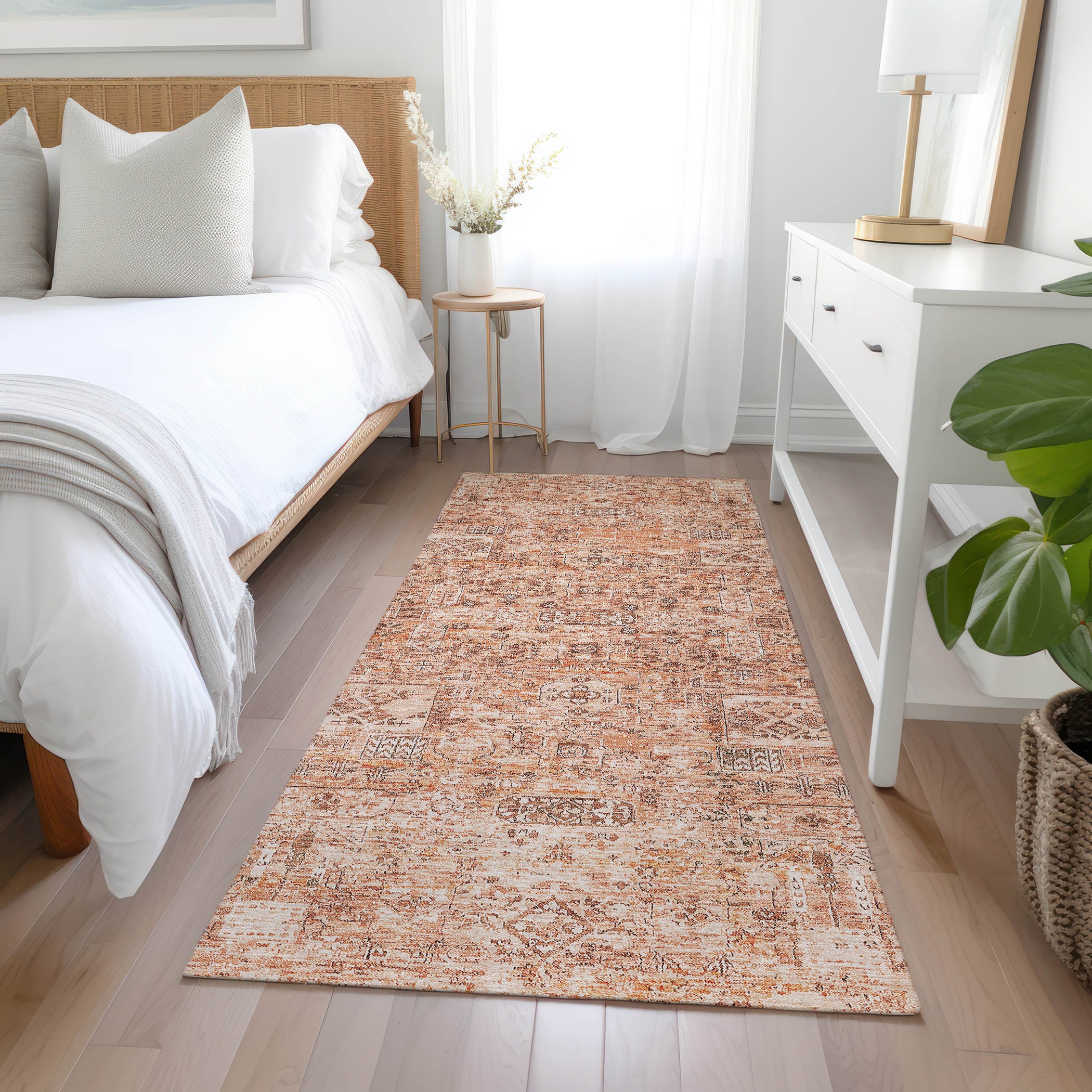 Addison Rugs ACN611SM2X8 Chantille ACN611SM 2 x 7 (ft) Polyester Salmon Rectangular Indoor/Outdoor Abstract Machine washable Runner rug