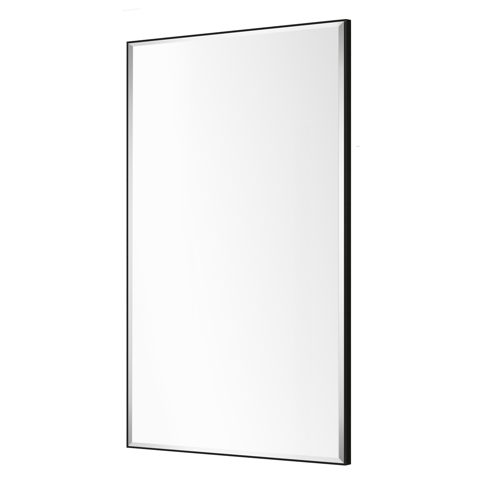 Getledel 40 In X 27 In Framed Tilting Bathroom Vanity Mirror Black In The Bathroom Mirrors