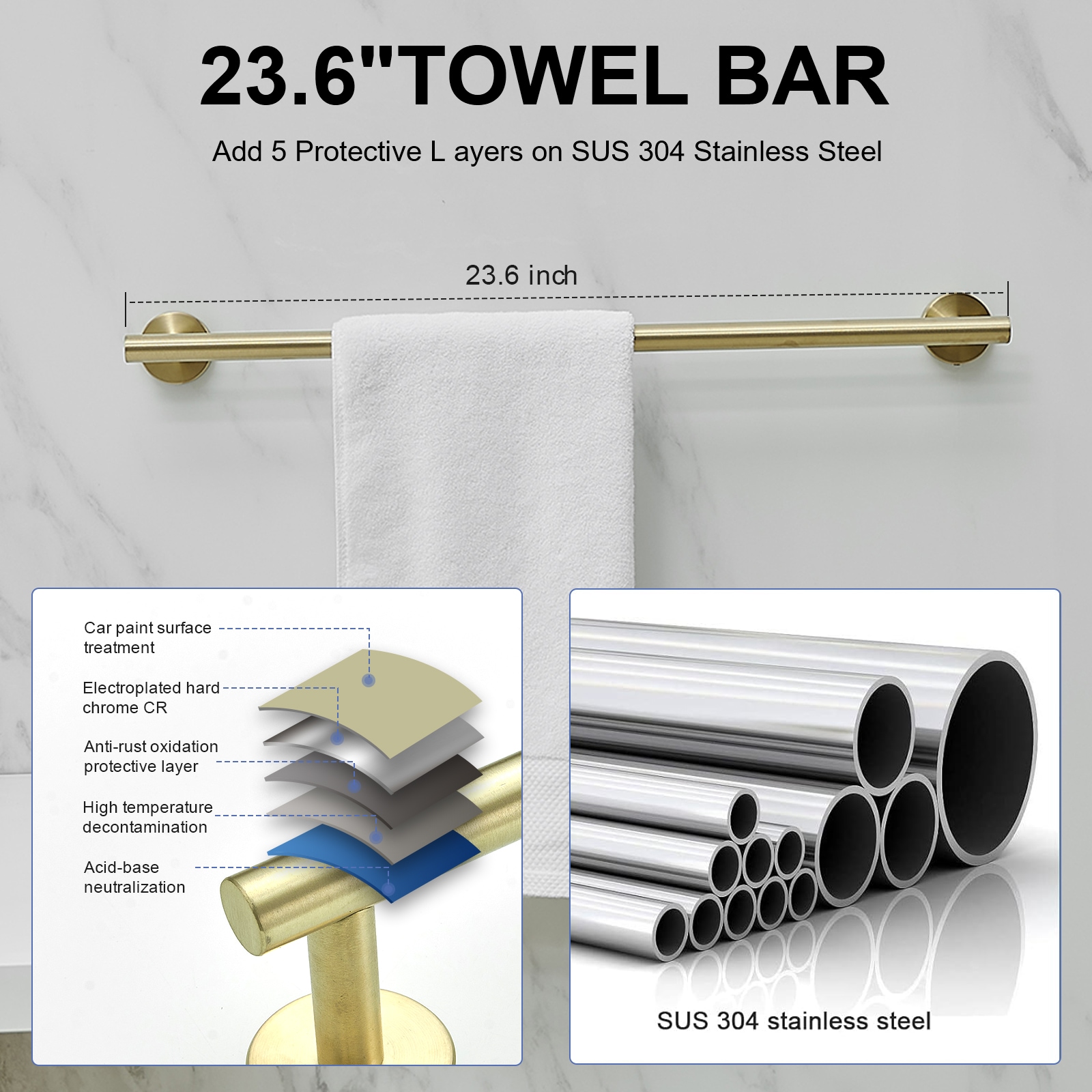 BWE A-91020-BG Decorative-Bath-Hardware-Kits - View #3