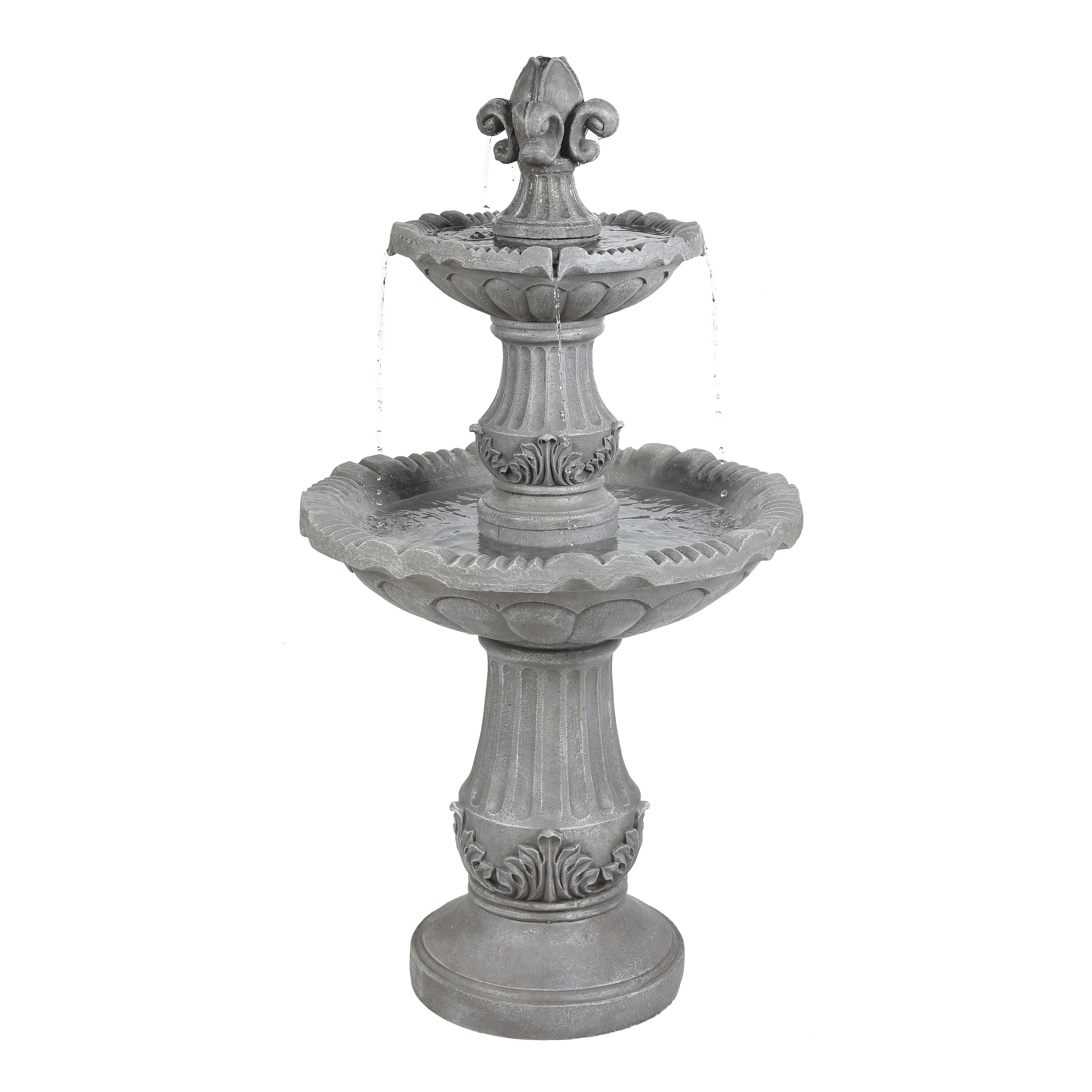 Tiered fountain with birdbath Outdoor Fountains at Lowes.com