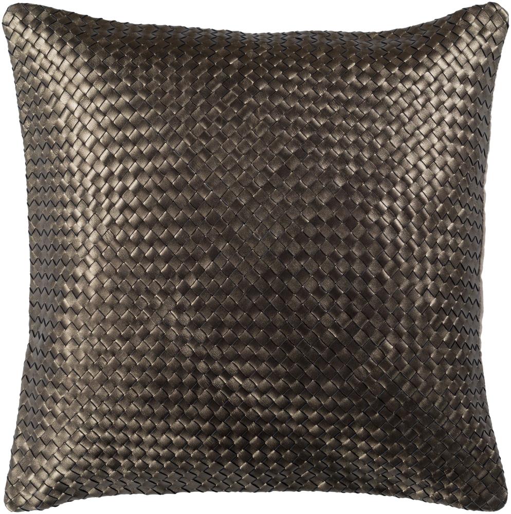 Surya KNZ001-2020D Kenzie 20-in x 20-in Dark Brown Indoor Decorative Pillow