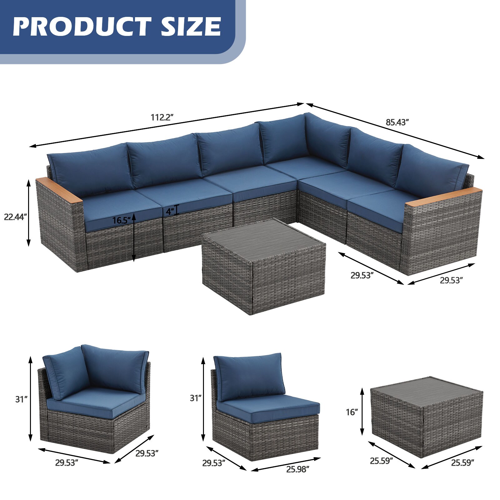 CESICIA JT35A Patio-Conversation-Sets - View #4